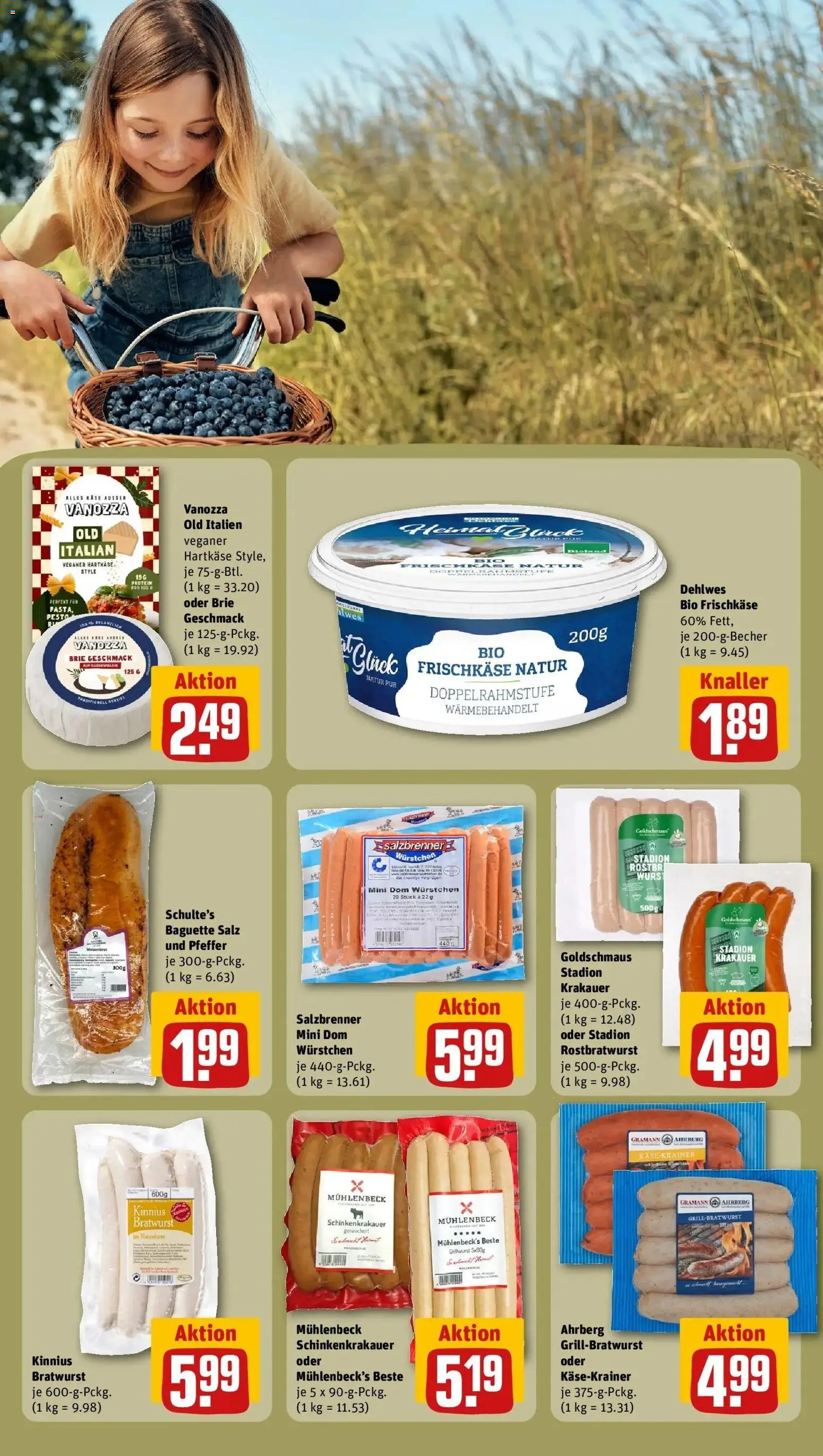 REWE Prospekt ab 24.08.2026 zum Blättern » Angebote | Seite: 19 | Produkte: Bratwurst, Pfeffer, Wurst, Frischkase