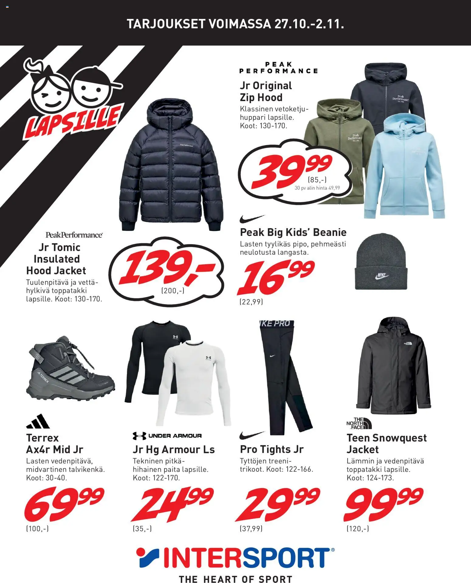 Intersport tarjoukset – voimassa 27/10/2026 alkaen | Sivu: 14 | Tuotteet: Paita, Huppari, Toppatakki