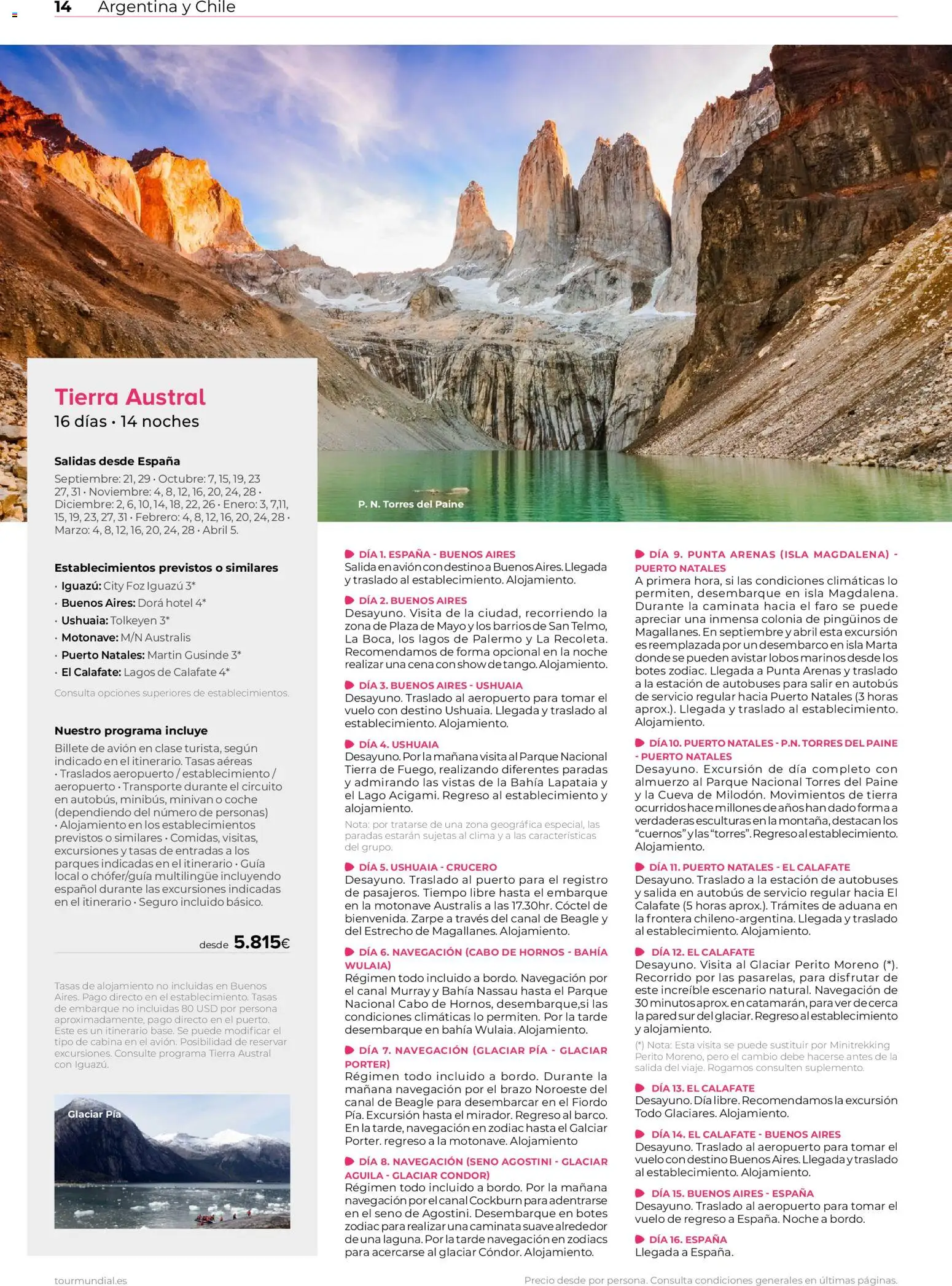Viajes El Corte Inglés Argentina y Brasil │ válido desde el 01/06/2026 | Página: 14 | Productos: Colonia, Navegación, Tierra
