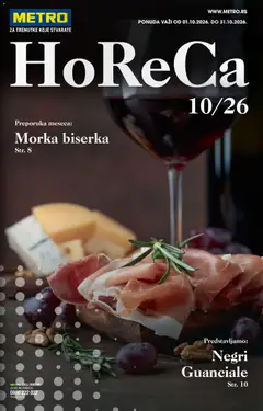 Metro katalog Horeca - pregled Metro kataloga - važi od 01.10.2026