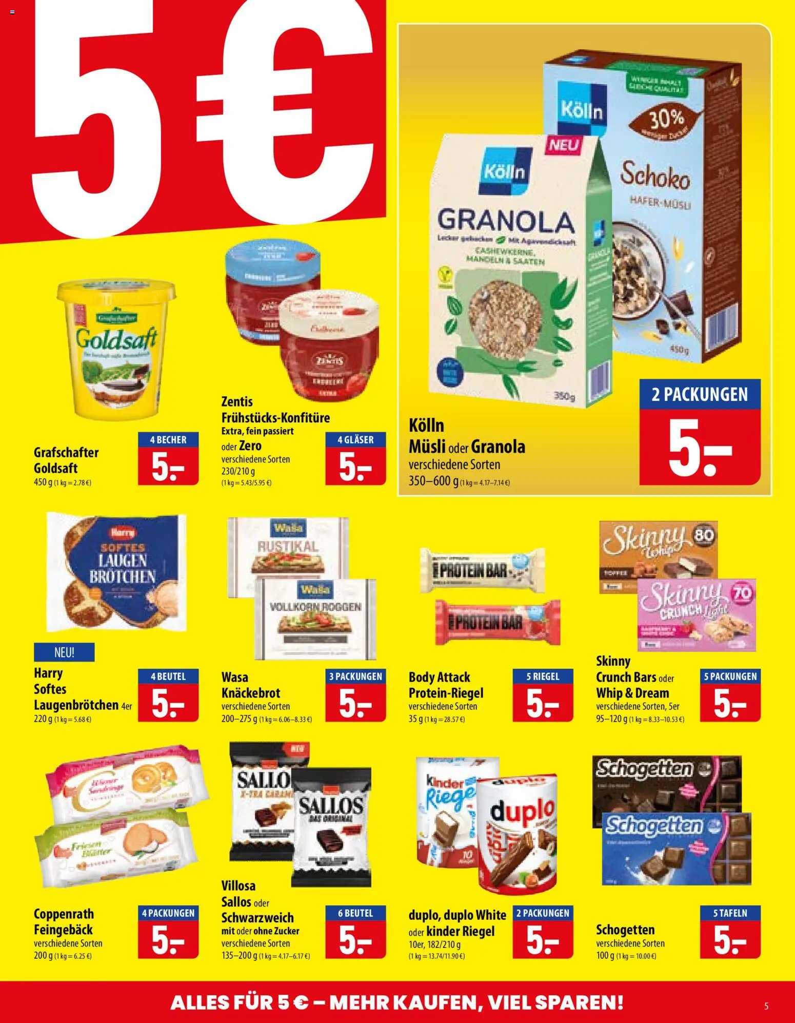 Famila Prospekt – gültig ab 10.08.2026 | Seite: 5 | Produkte: Musli, Kolln, Mandeln, Zucker