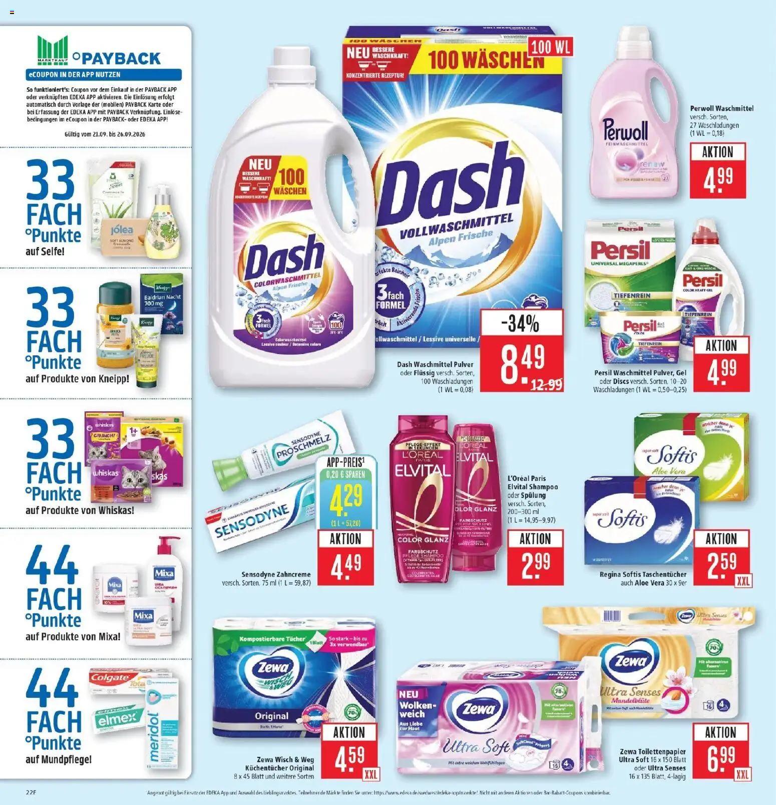 Marktkauf Prospekt Heidenheim (ab 21.09.2026) » Angebote online | Seite: 26 | Produkte: Perwoll, Zewa, Seife, Persil