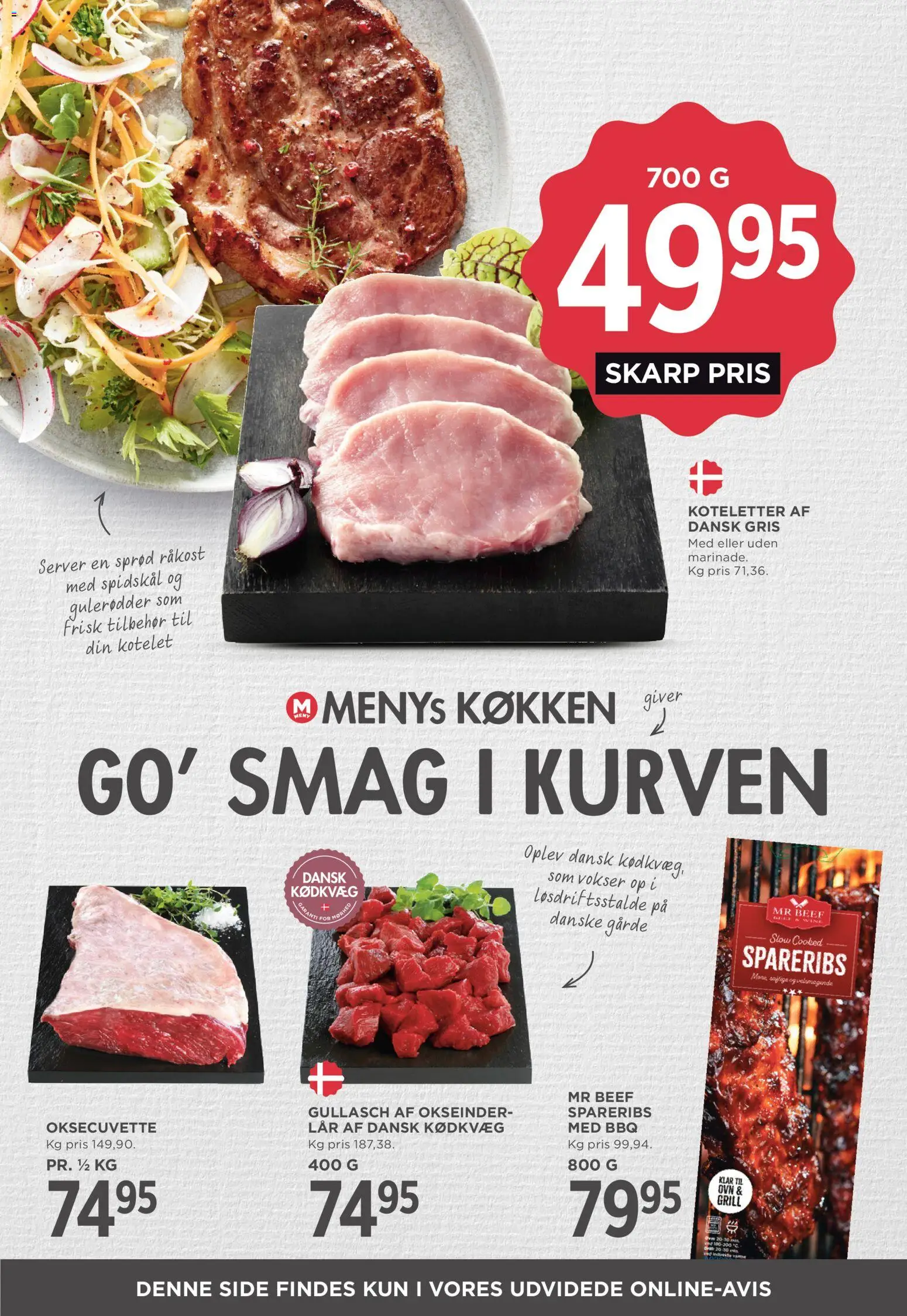 Meny tilbudsavis – gyldig fra 14/08/2026 | Side: 11 | Produkter: Koteletter, Spareribs, Spidskål, Ovn