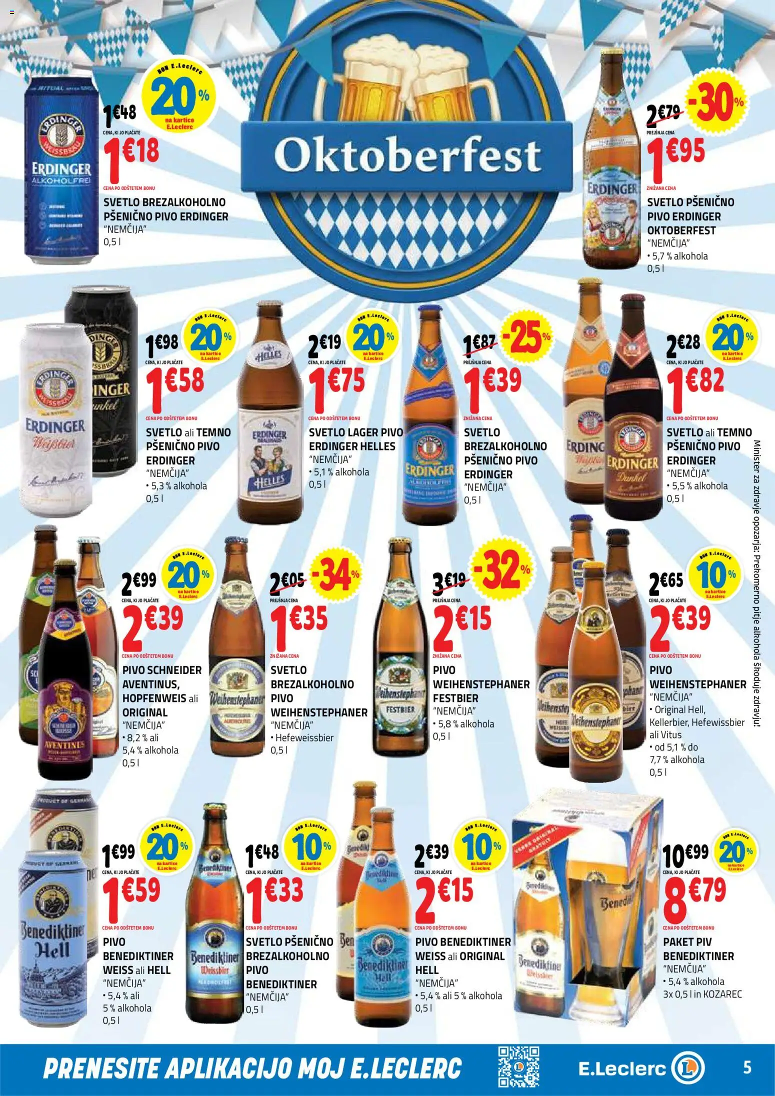 Novi E.leclerc katalog ponudbe – veljaven od 16.09.2026 | Stran: 5 | Izdelki: Kozarec, Pivo