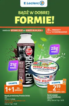 Pogląd oferty "E.Leclerc gazetka - Bądź W Dobrej Formie" - ważna od 28.07.2026