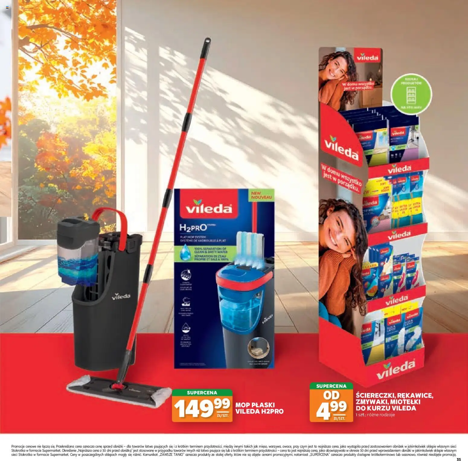 Stokrotka gazetka - Katalog Jesienne Inspiracje od 15.10.2026 | Strona: 35 | Produkty: Stokrotka, Vileda, Mop