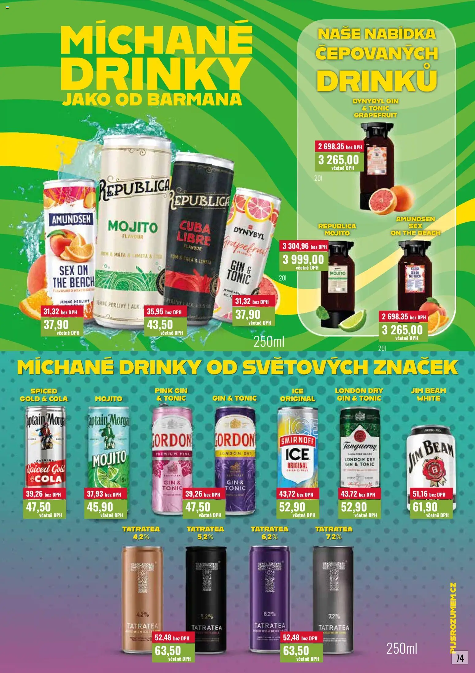 Ratio leták od 01.08.2026 | Strana: 75 | Produkty: Jim Beam, Tonic, Mojito, Cd