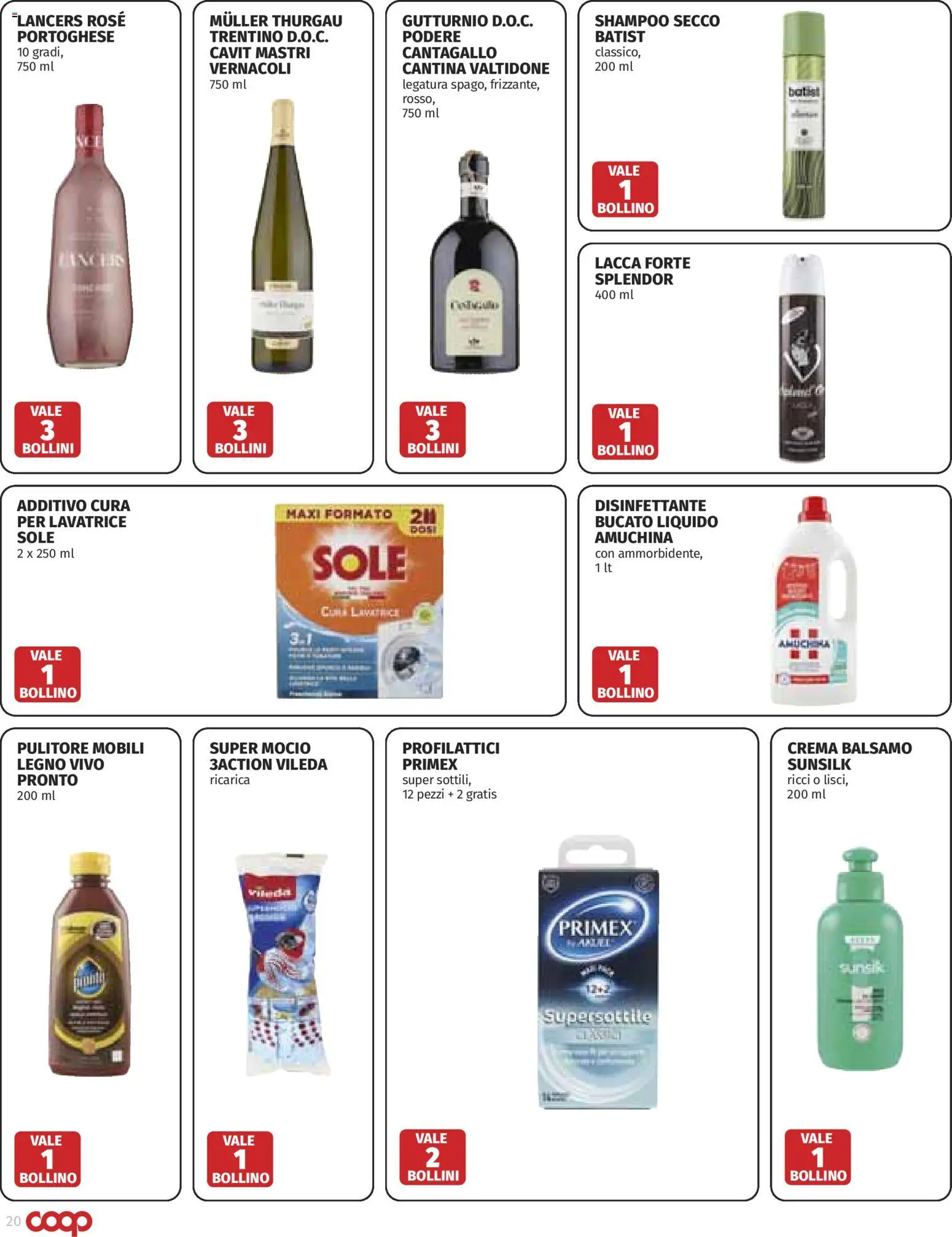Volantino COOP del 25/06/2026 | Pagina: 20 | Prodotti: Balsamo, Lacca, Mocio, Lavatrice