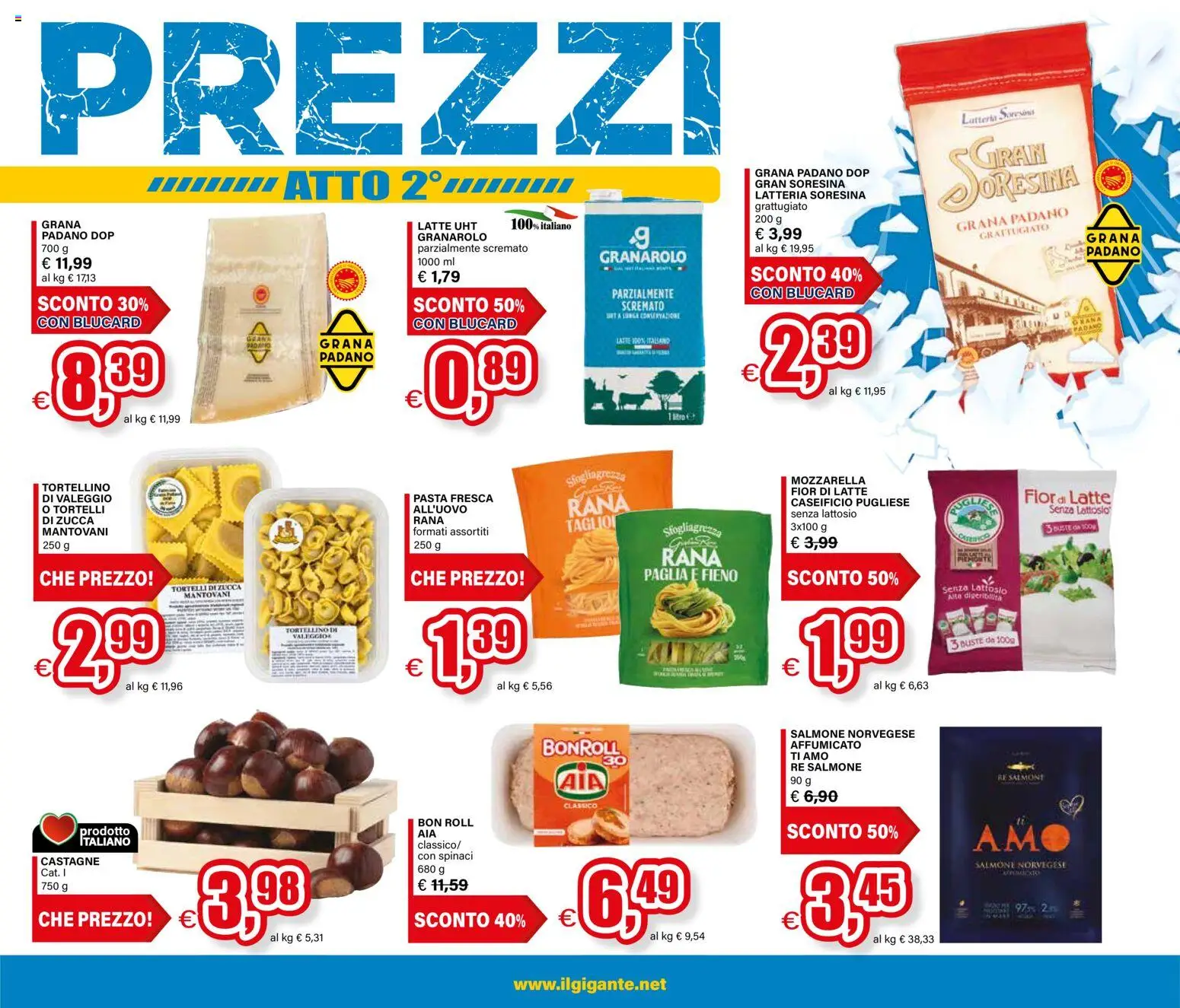 Volantino Il Gigante del 22/10/2026 | Pagina: 3 | Prodotti: Mozzarella, Spinaci, Tortelli, Senza lattosio