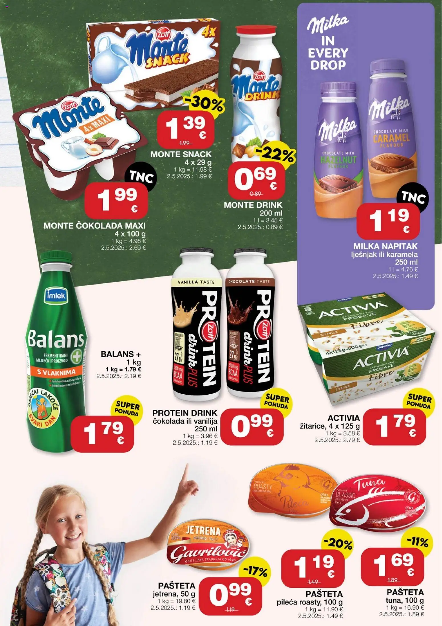 Stanić Diskont katalog | vrijedi od 03.09.2026 | Stranica: 9 | Proizvodi: Čokolada, Žitarice, Milka, Karamela