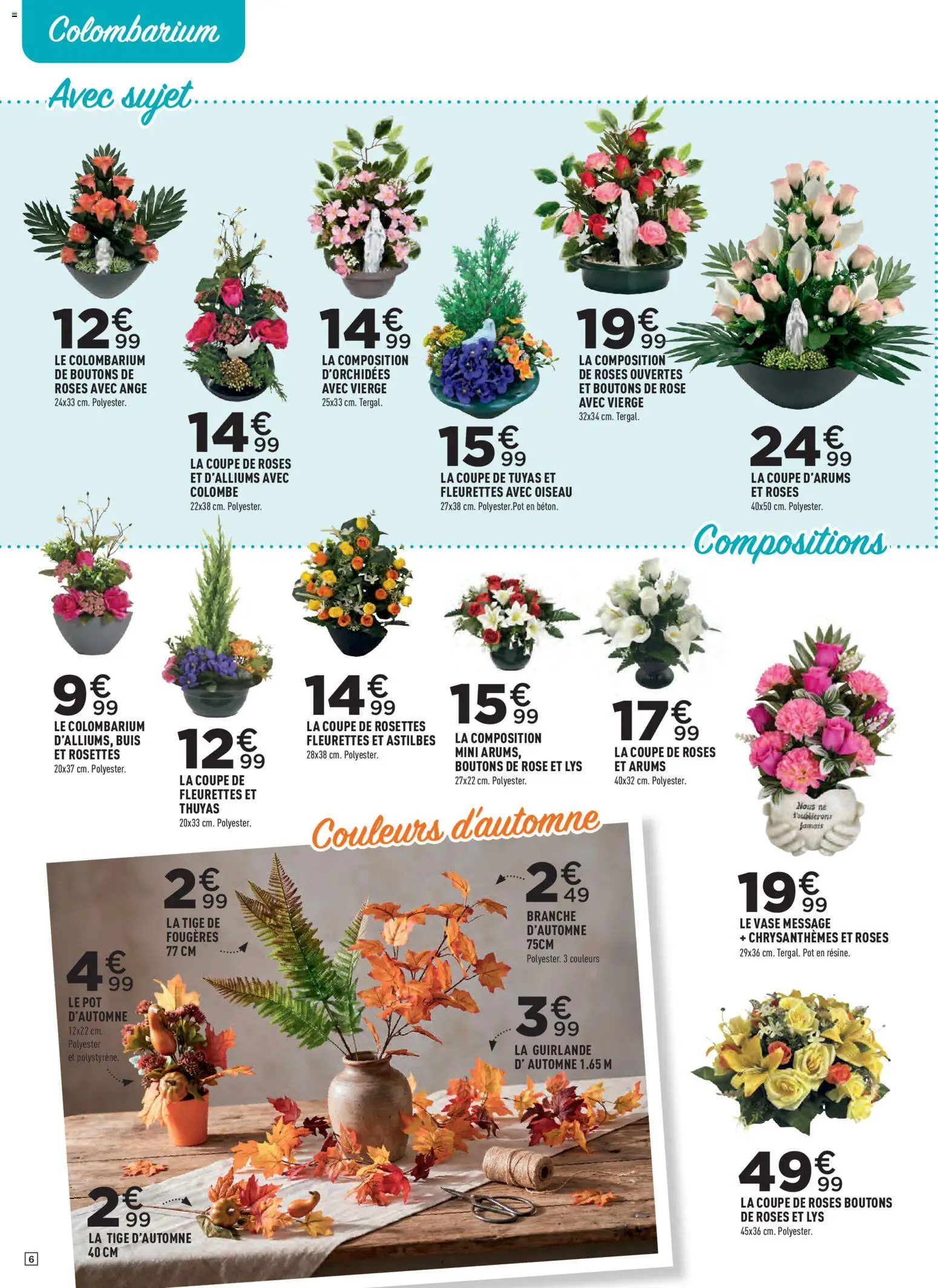 {H1} | Page: 6 | Produits: Chrysanthèmes, Vase, Buis