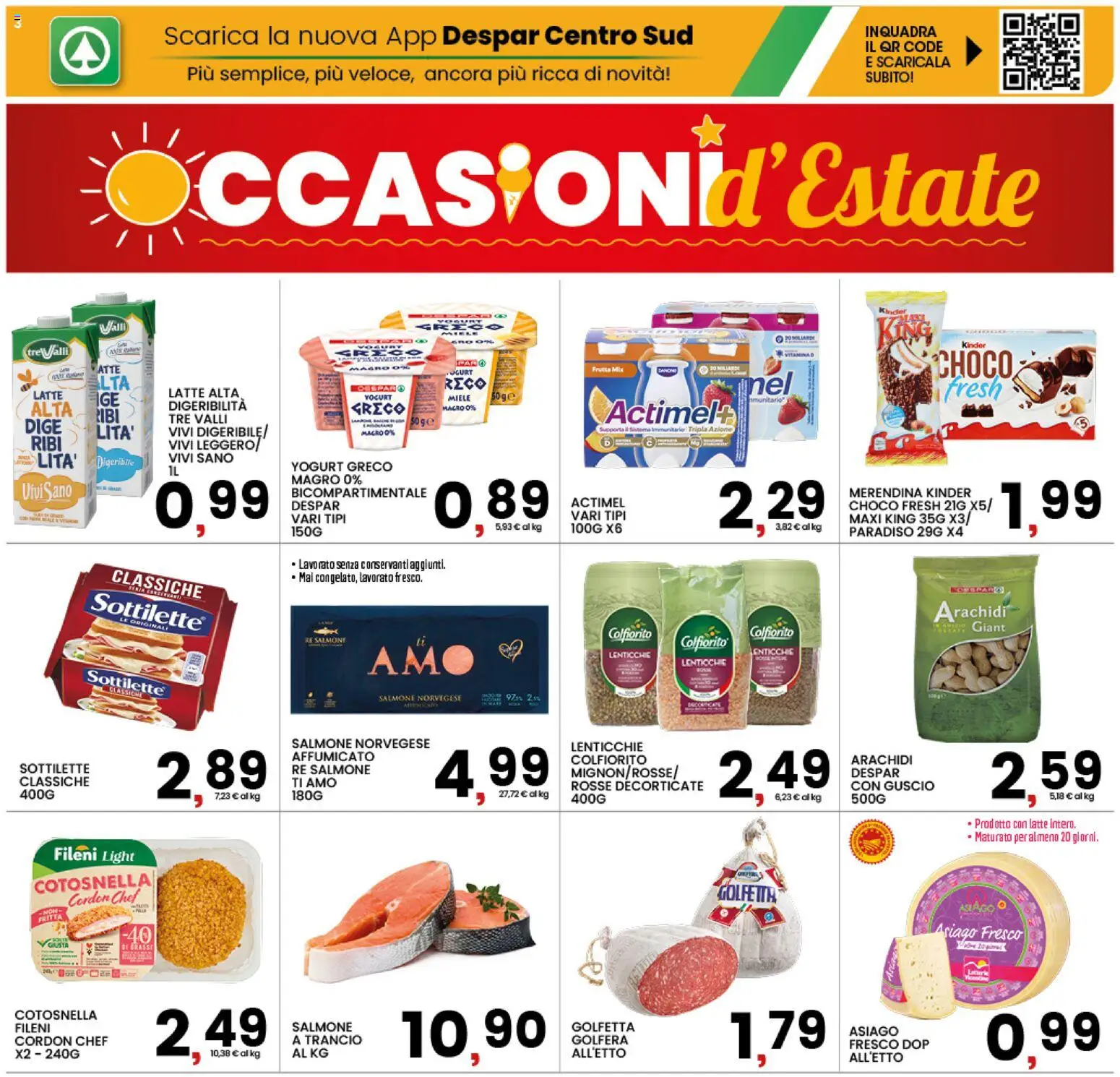 Volantino Interspar del 09/07/2026 | Pagina: 3 | Prodotti: Yogurt, Lenticchie, Frutta, Miele