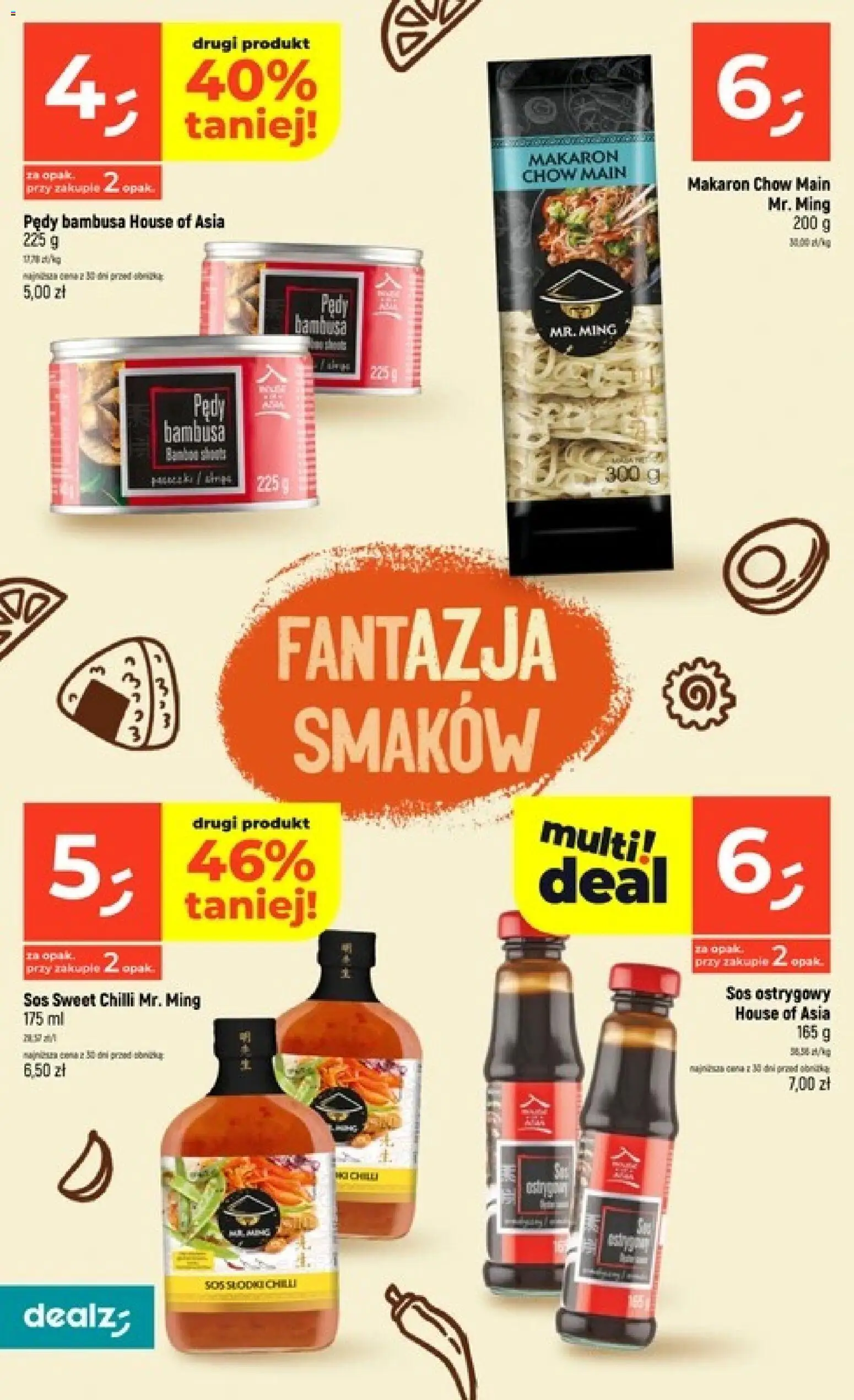 Dealz gazetka od 16.07.2026 | Strona: 14 | Produkty: Pędy bambusa, Sos ostrygowy, Makaron, Sos