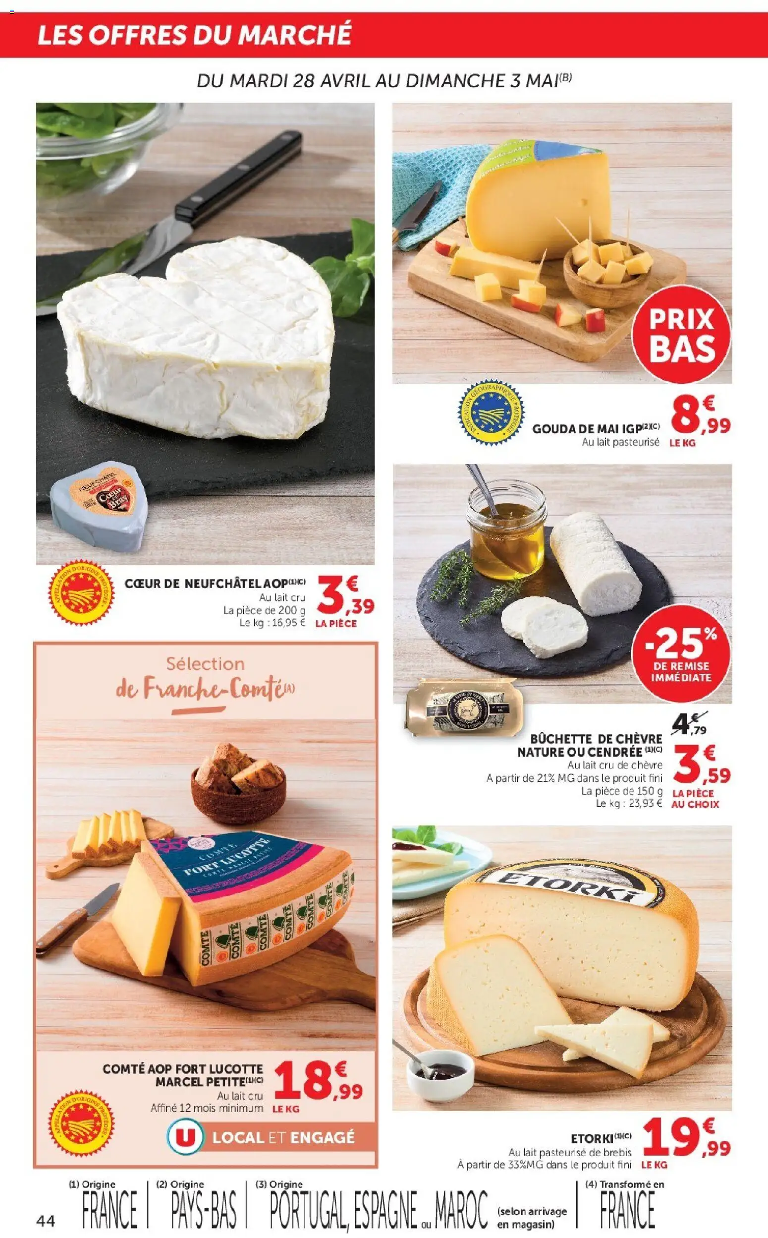 {H1} | Page: 44 | Produits: Marcel, Lait, Gouda