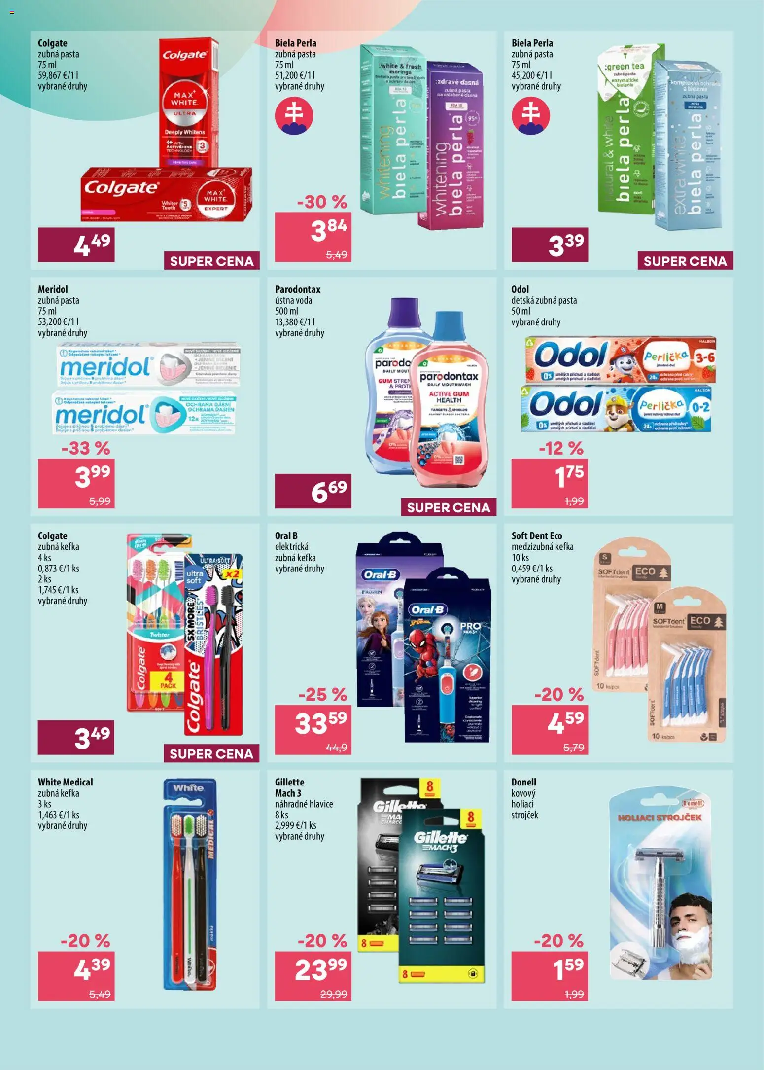 Nové 101 drogerie akcie – leták je platný od 08.07.2026 | Strana: 2 | Produkty: Zubná kefka, Strojček, Holiaci strojček