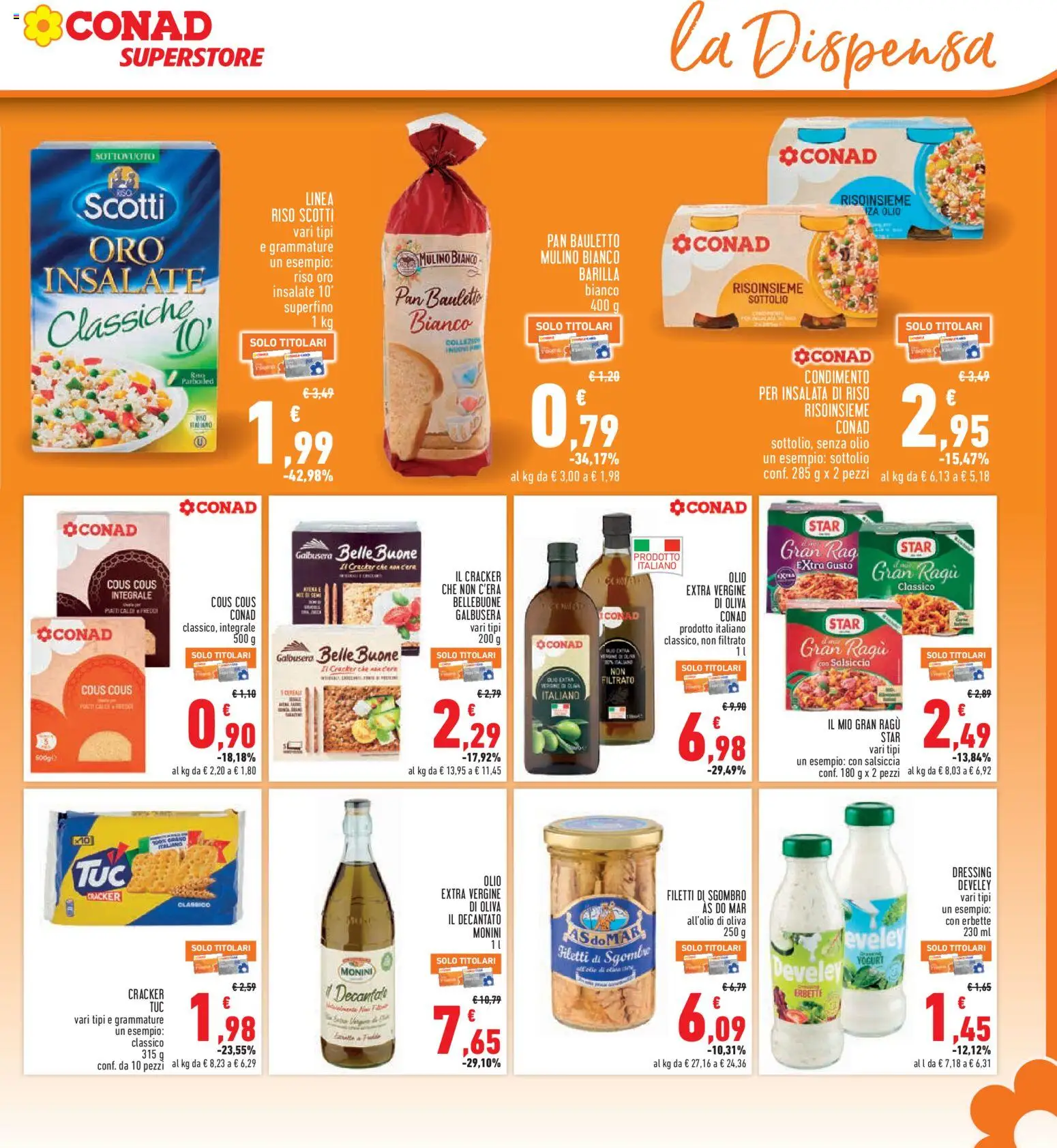 Volantino Conad del 16/07/2026 | Pagina: 19 | Prodotti: Riso, Olio, Cous cous, Insalata di riso