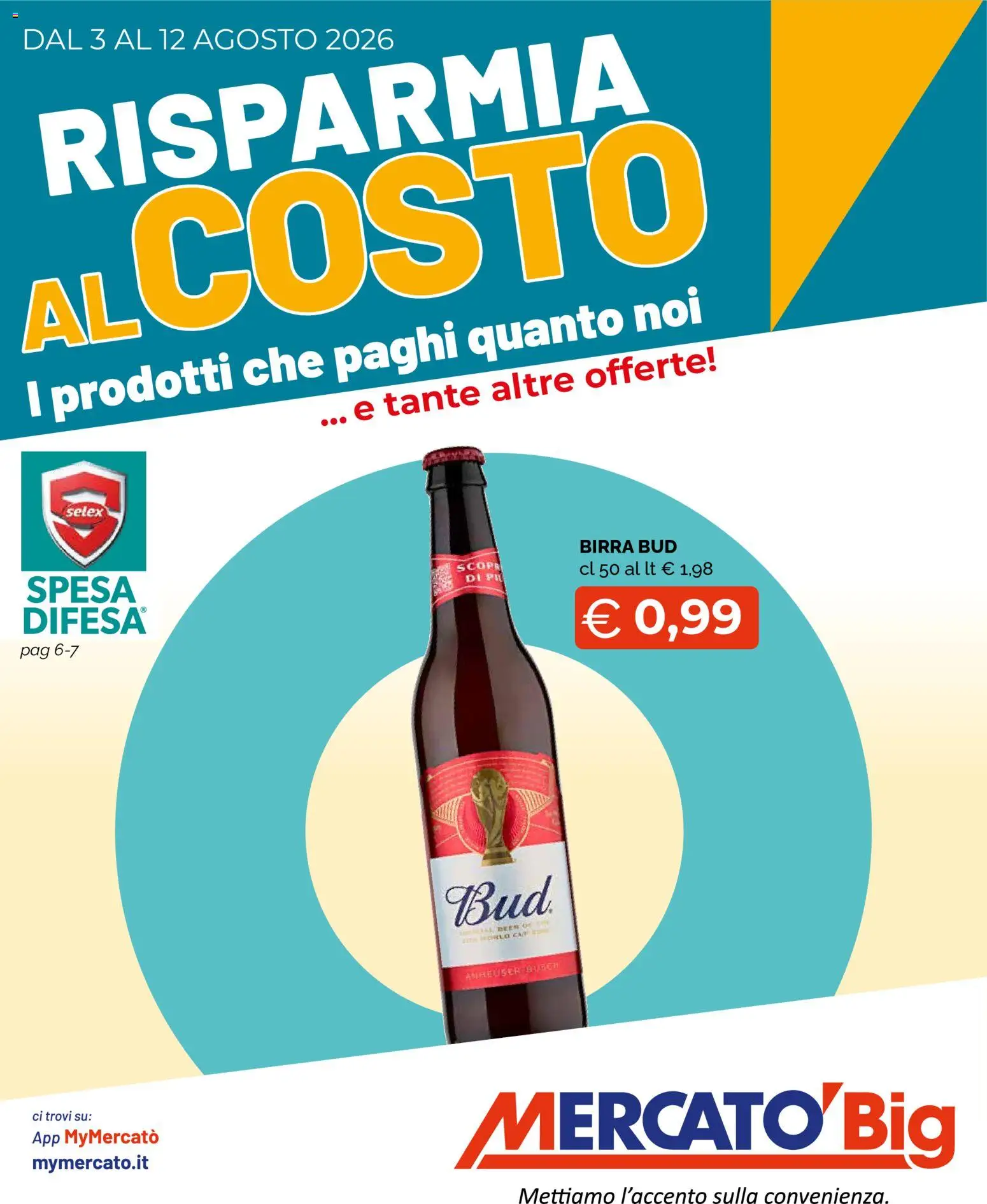 Volantino Mercatò del 03/08/2026 | Pagina: 1 | Prodotti: Birra