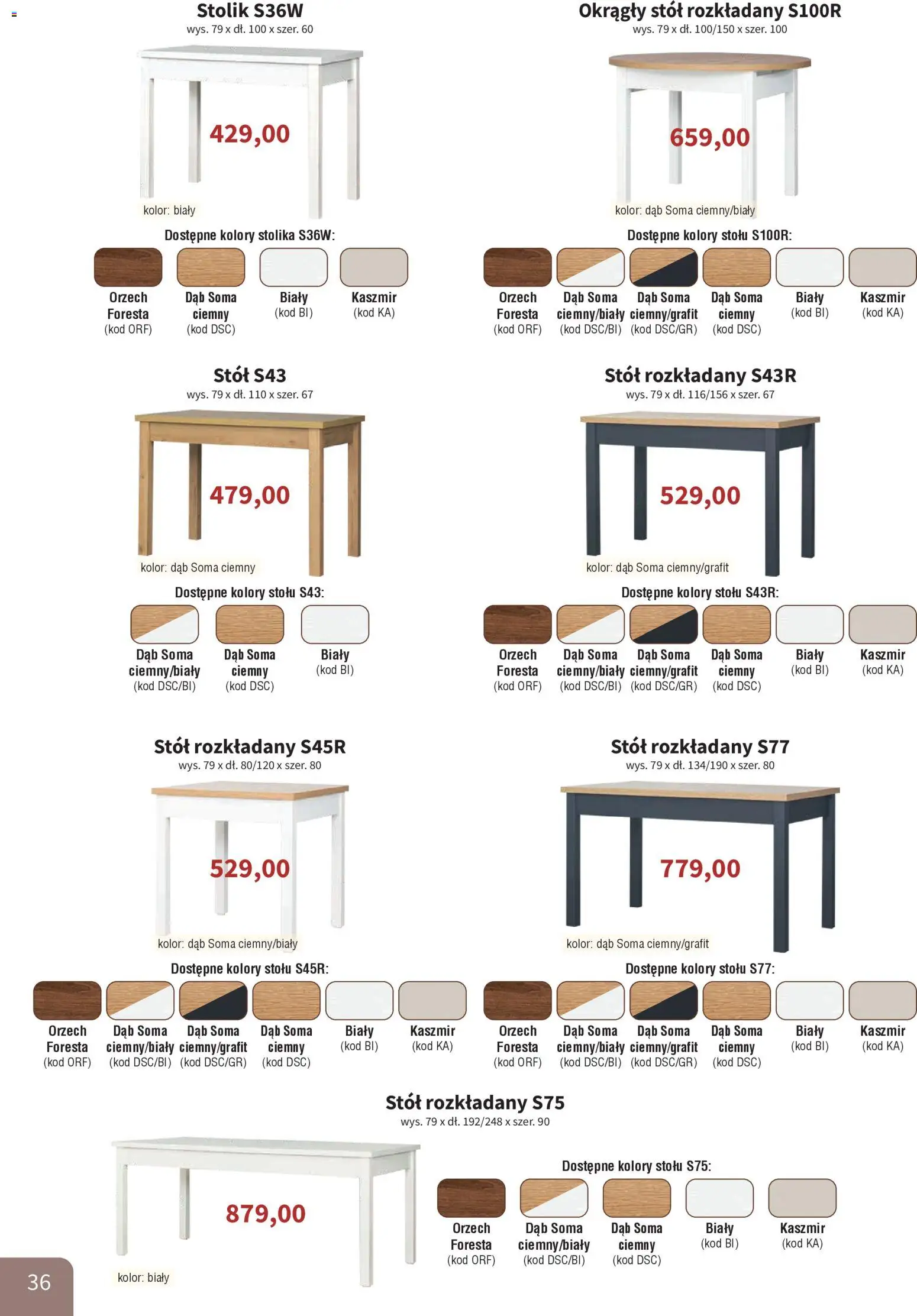 Bodzio Katalog od 01.04.2026 | Strona: 36 | Produkty: Stół