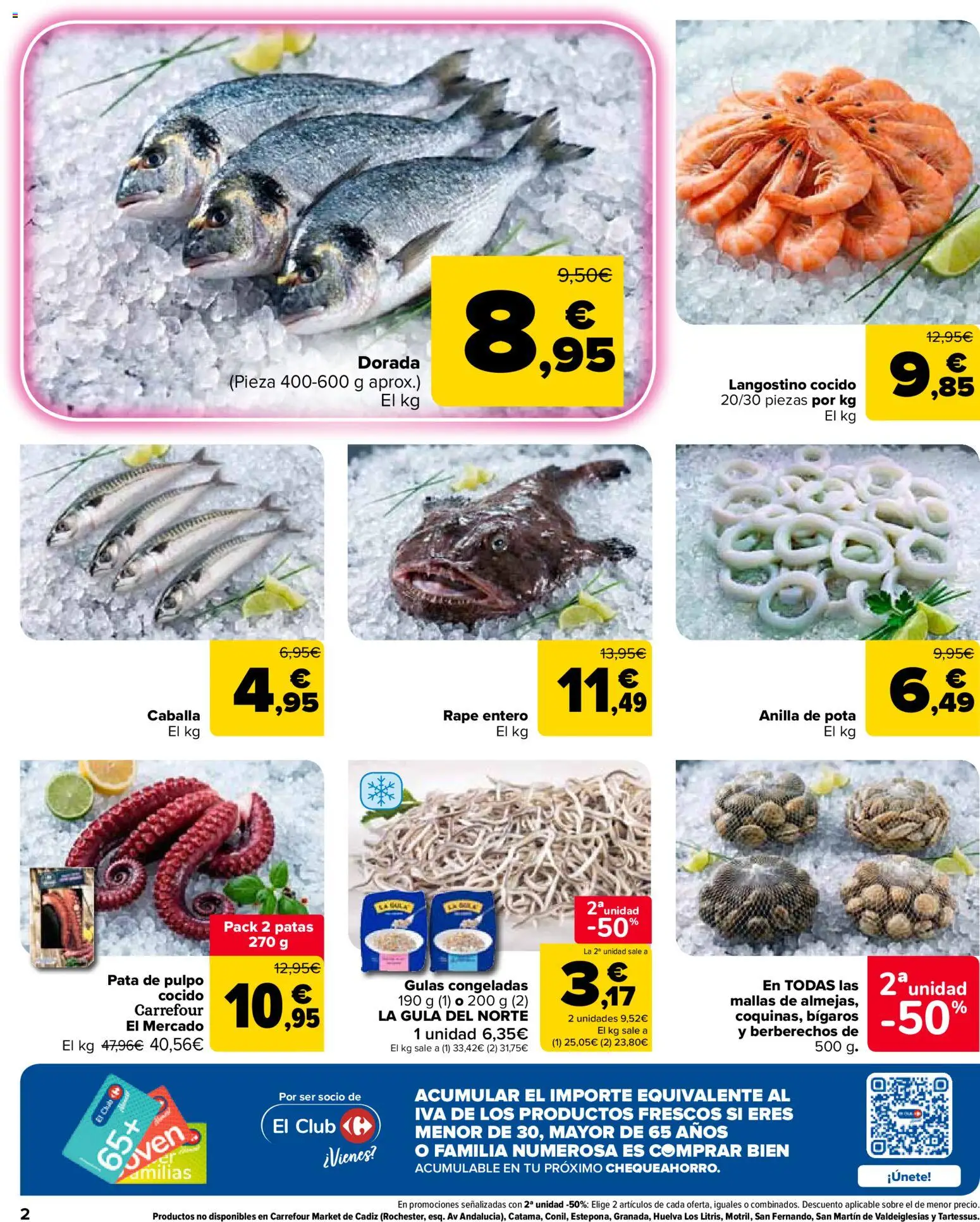 Carrefour Market folleto │ válido desde el 27/10/2026 | Página: 2 | Productos: Berberechos, Caballa, Langostino