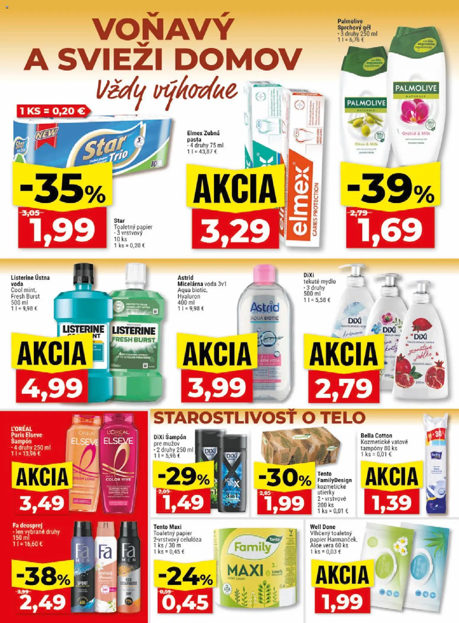 Nové Klas akcie – leták je platný od 06.07.2026 | Strana: 25 | Produkty: Toaletný papier, Mydlo, Sprchový gél, Voda
