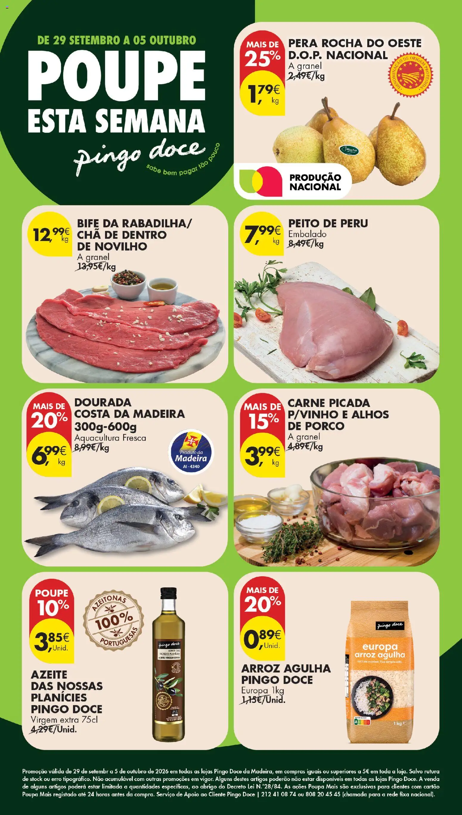 Pingo Doce Poupe Esta Semana Madeira │ válido de 29/09/2026 | Página: 1 | Produtos: Azeite, Carne, Azeite virgem extra, Bife
