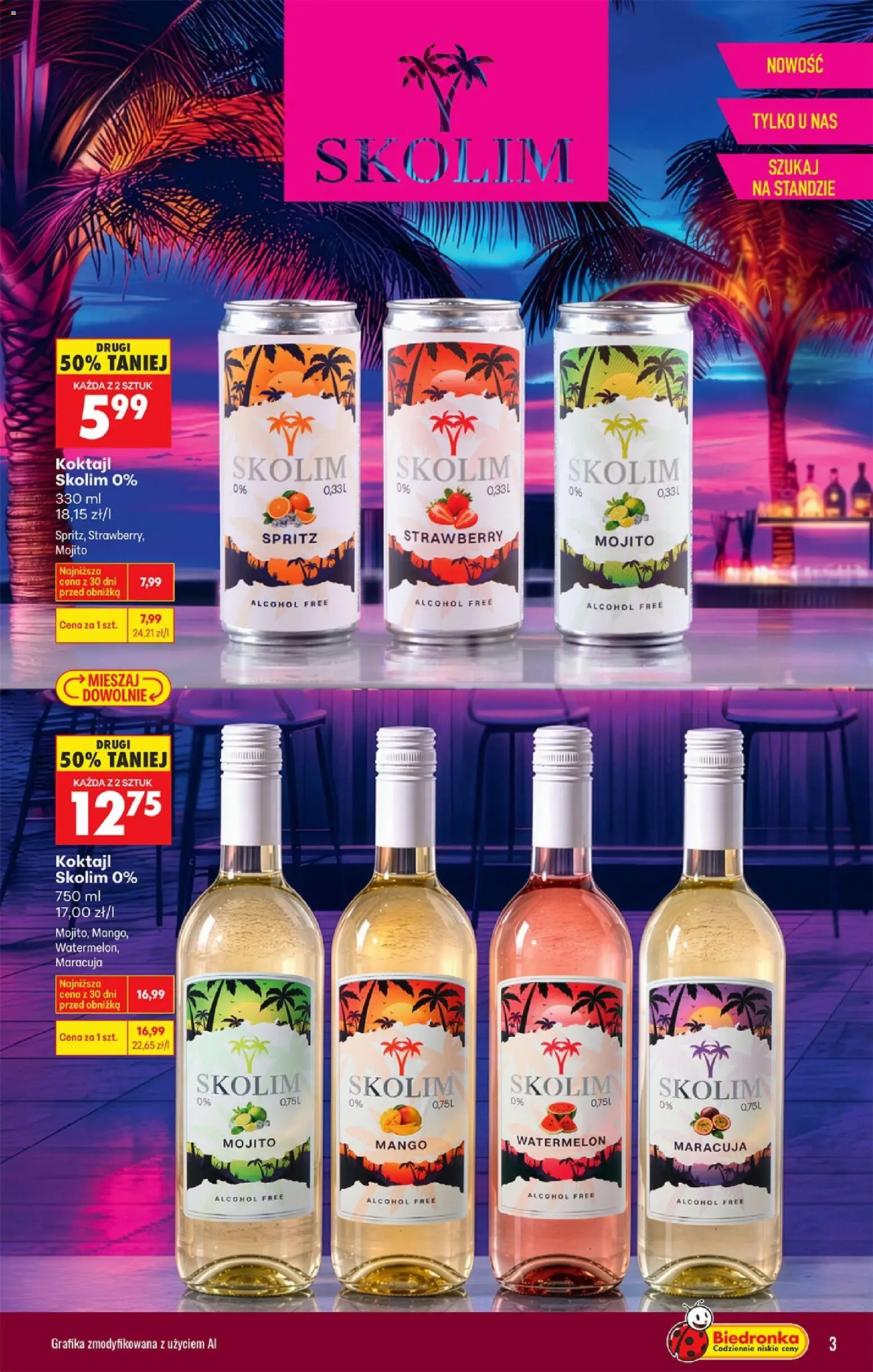 Biedronka gazetka - Czas na toast od 10.08.2026 | Strona: 3 | Produkty: Mango, Mojito, Koktajl