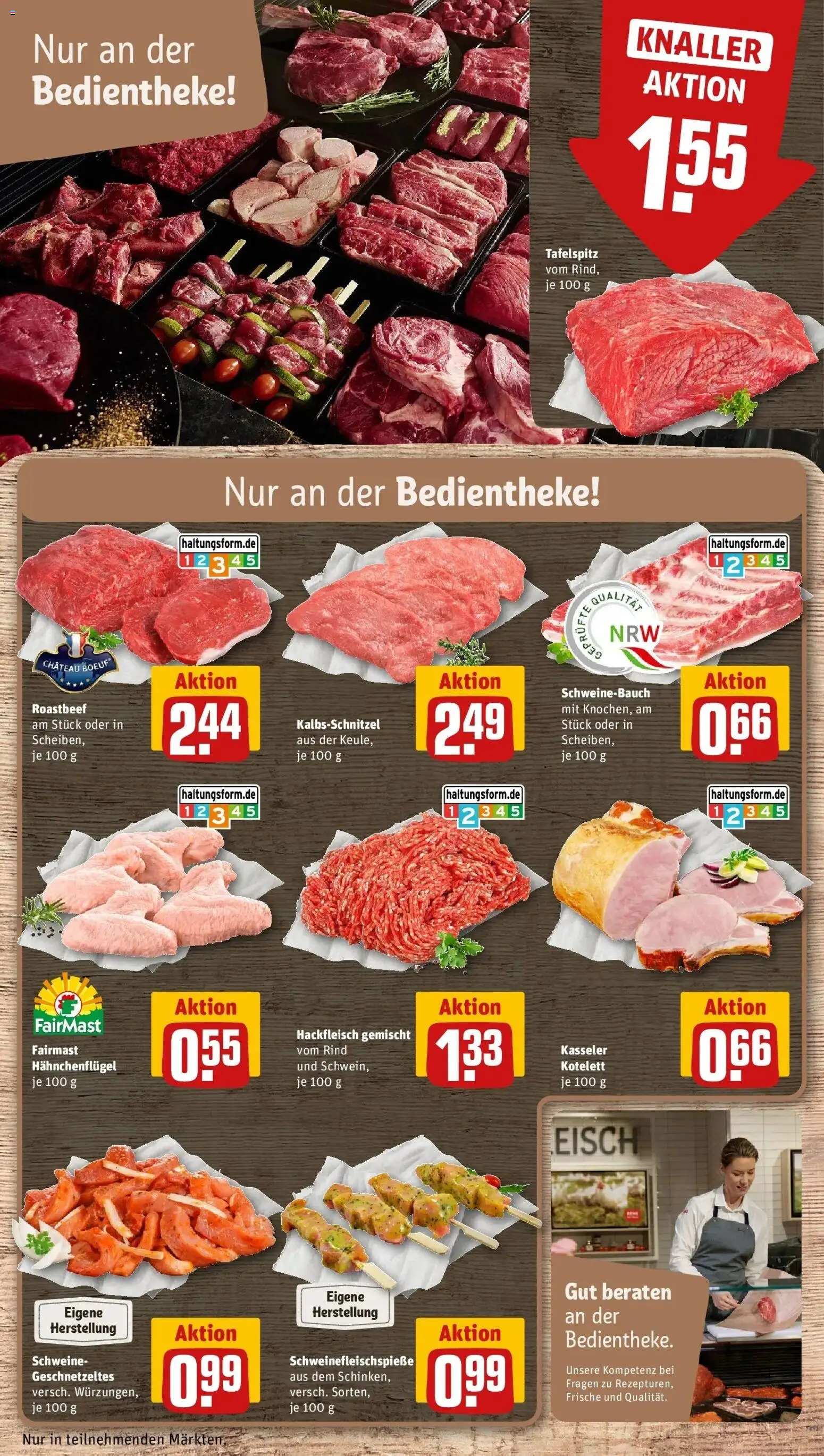 Rewe prospekt Bielefeld	 – gültig ab 22.02.2026 | Seite: 10 | Produkte: Tafelspitz, Schweinebauch, Roastbeef, Hackfleisch