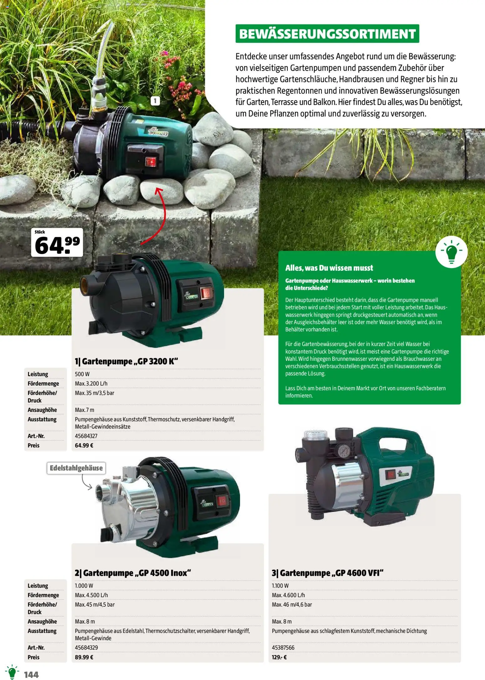 Hagebau Gartenjahr gültig ab 13.03.2026 | Seite: 144 | Produkte: Wasser