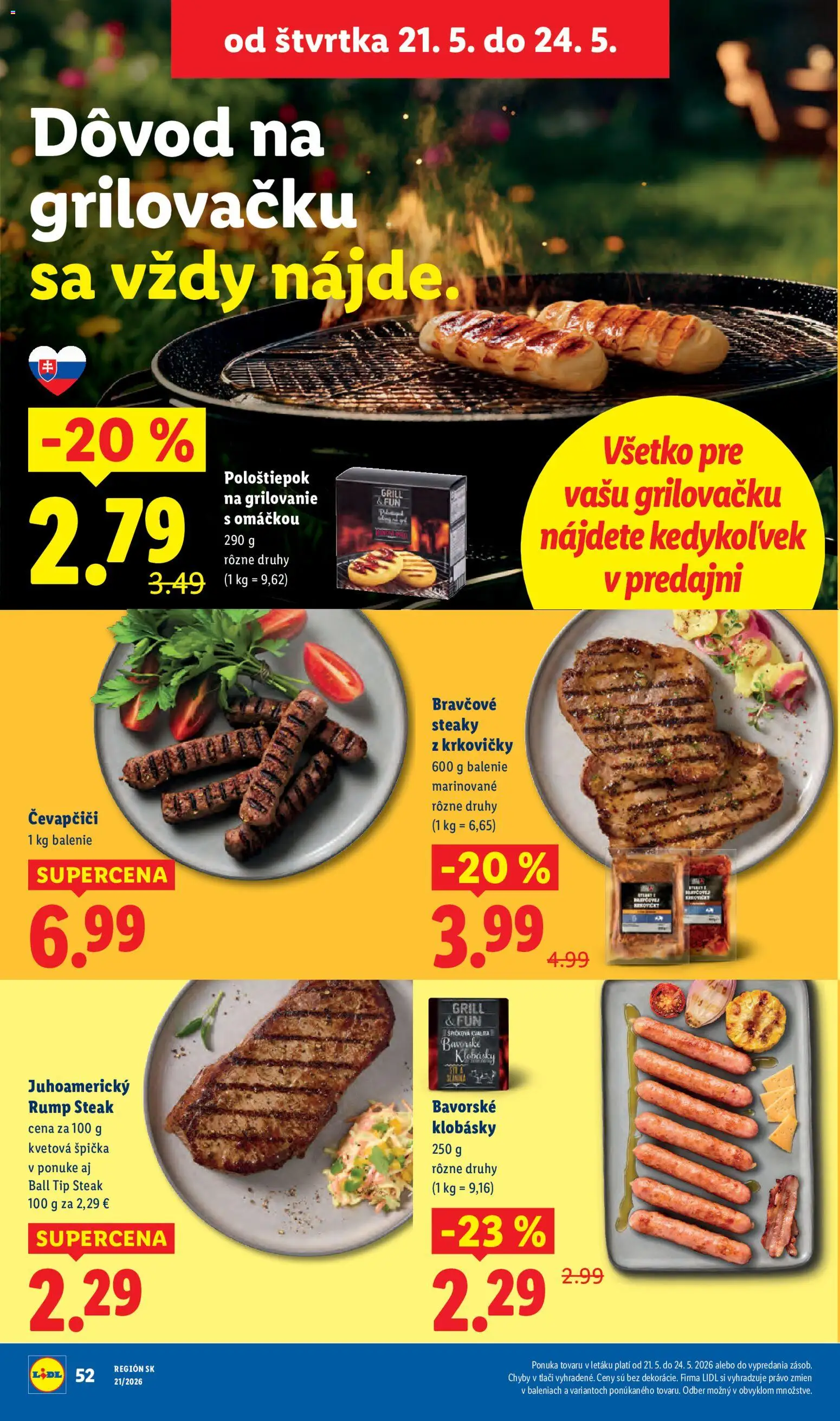 Nové Lidl akcie – leták je platný od 18.05.2026 | Strana: 62 | Produkty: Steak