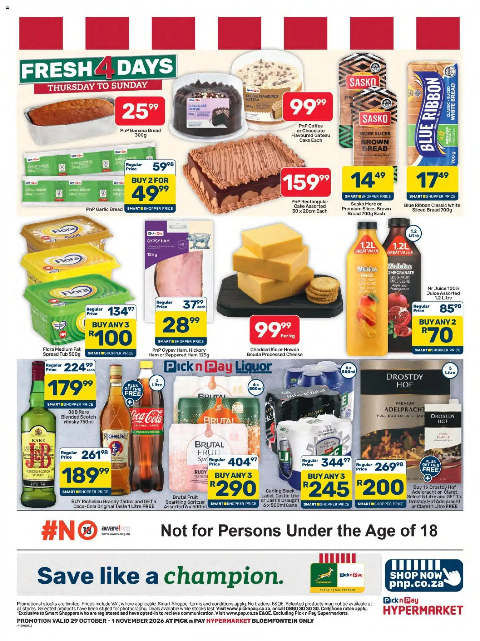New Pick n Pay catalogue – valid from 29/10/2026 | Page: 2 | Products: Coffee, Fruit, Mango, Garlic