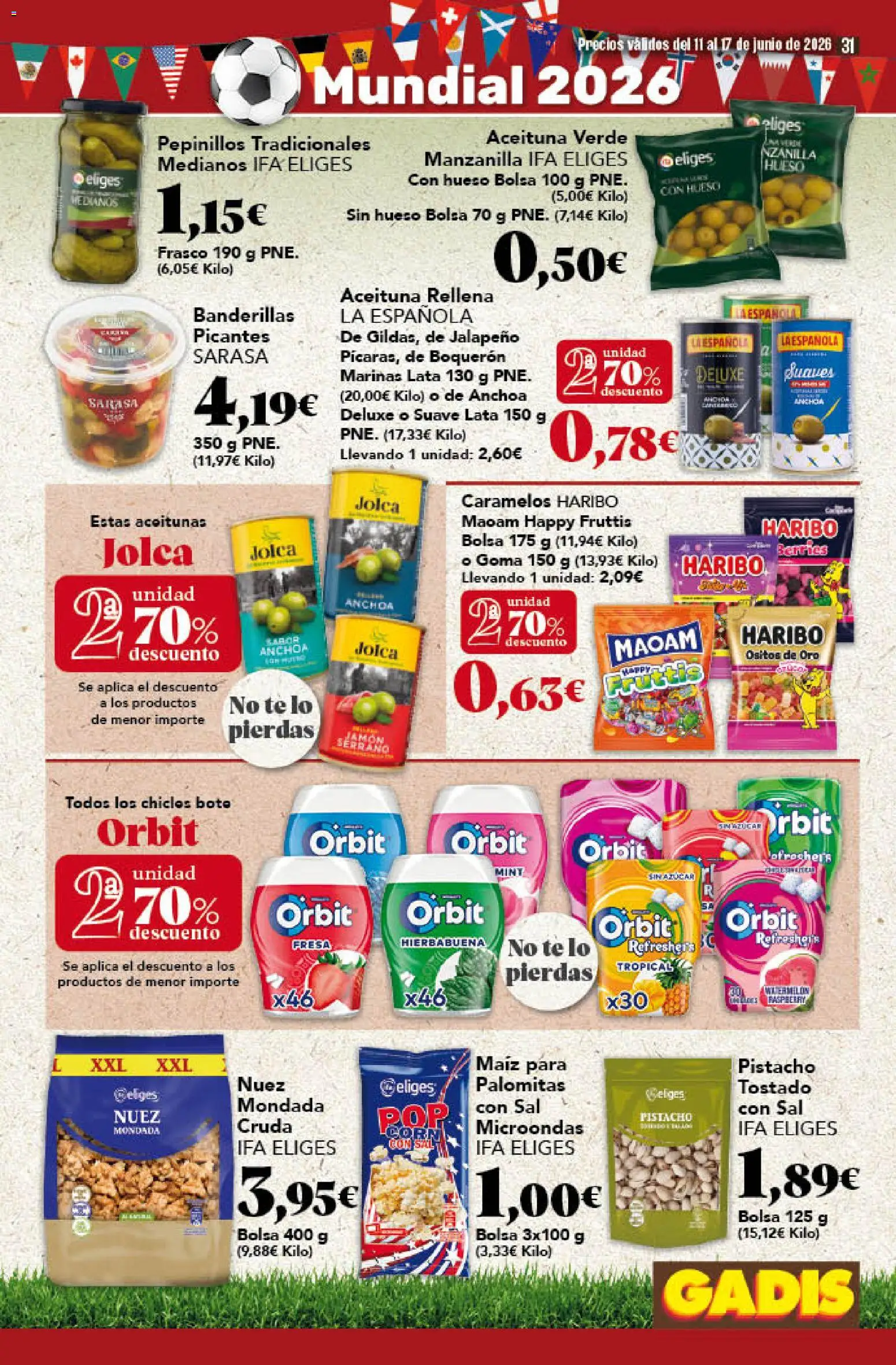 Gadis folleto │ válido desde el 11.06.2026 | Página: 31 | Productos: Jamón, Té, Bolsa, Anchoa