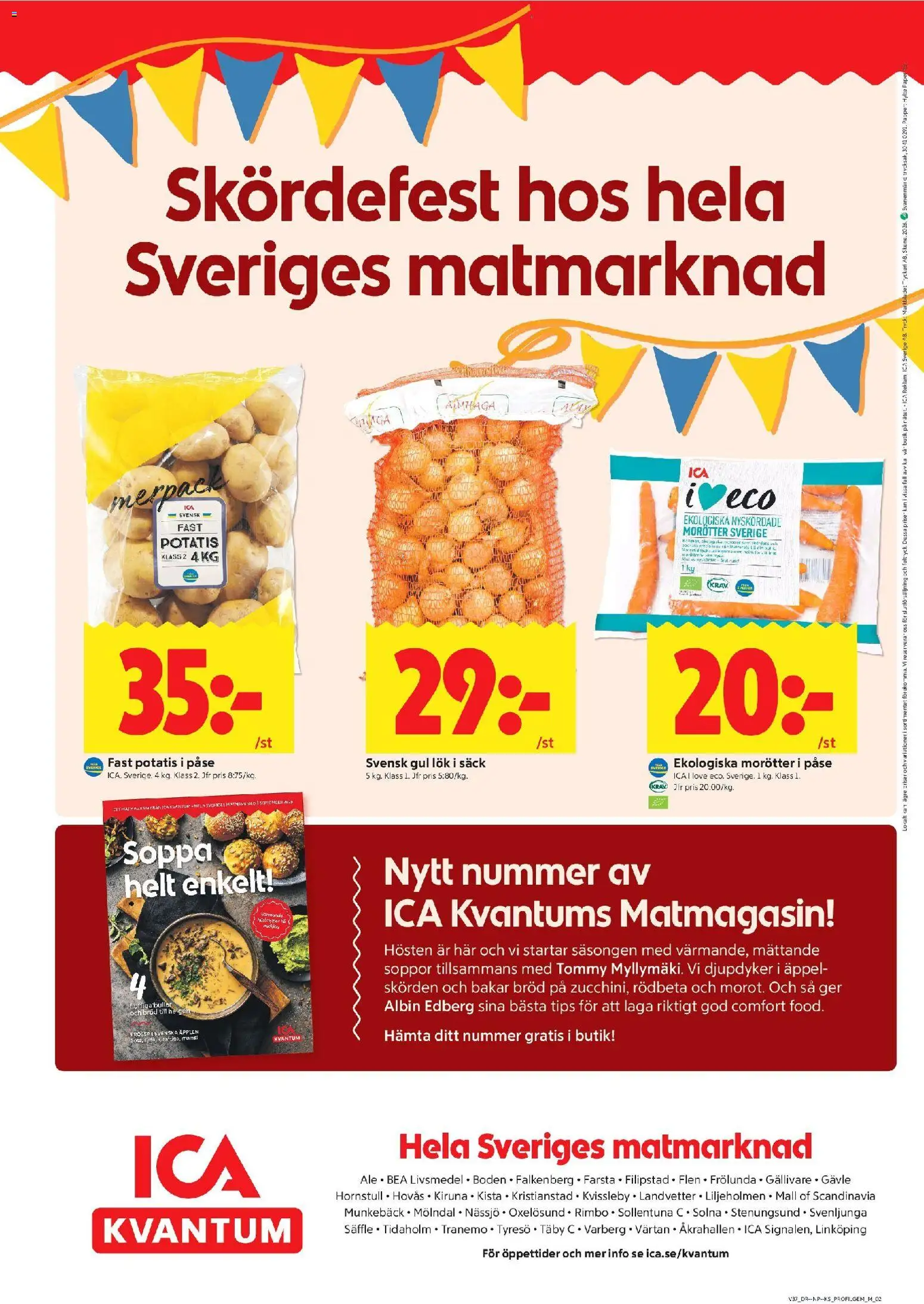ICA Kvantum reklamblad aktuell från 07/09/2026 | Sida: 8 | Produkter: Rödbeta, Soppor, Livsmedel, Bröd