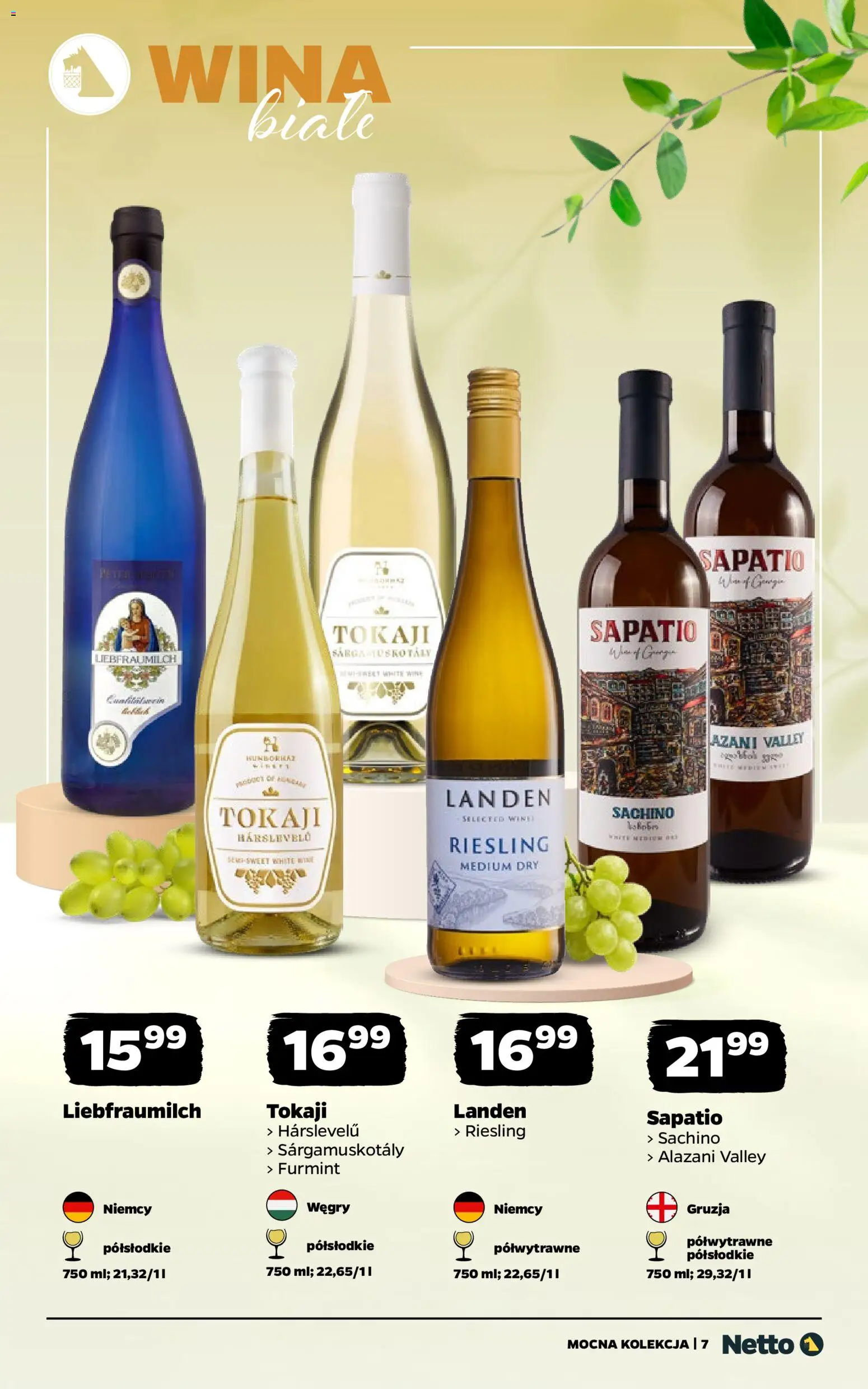 Netto gazetka - Wina od 08.06.2026 | Strona: 7 | Produkty: Riesling, Alazani Valley