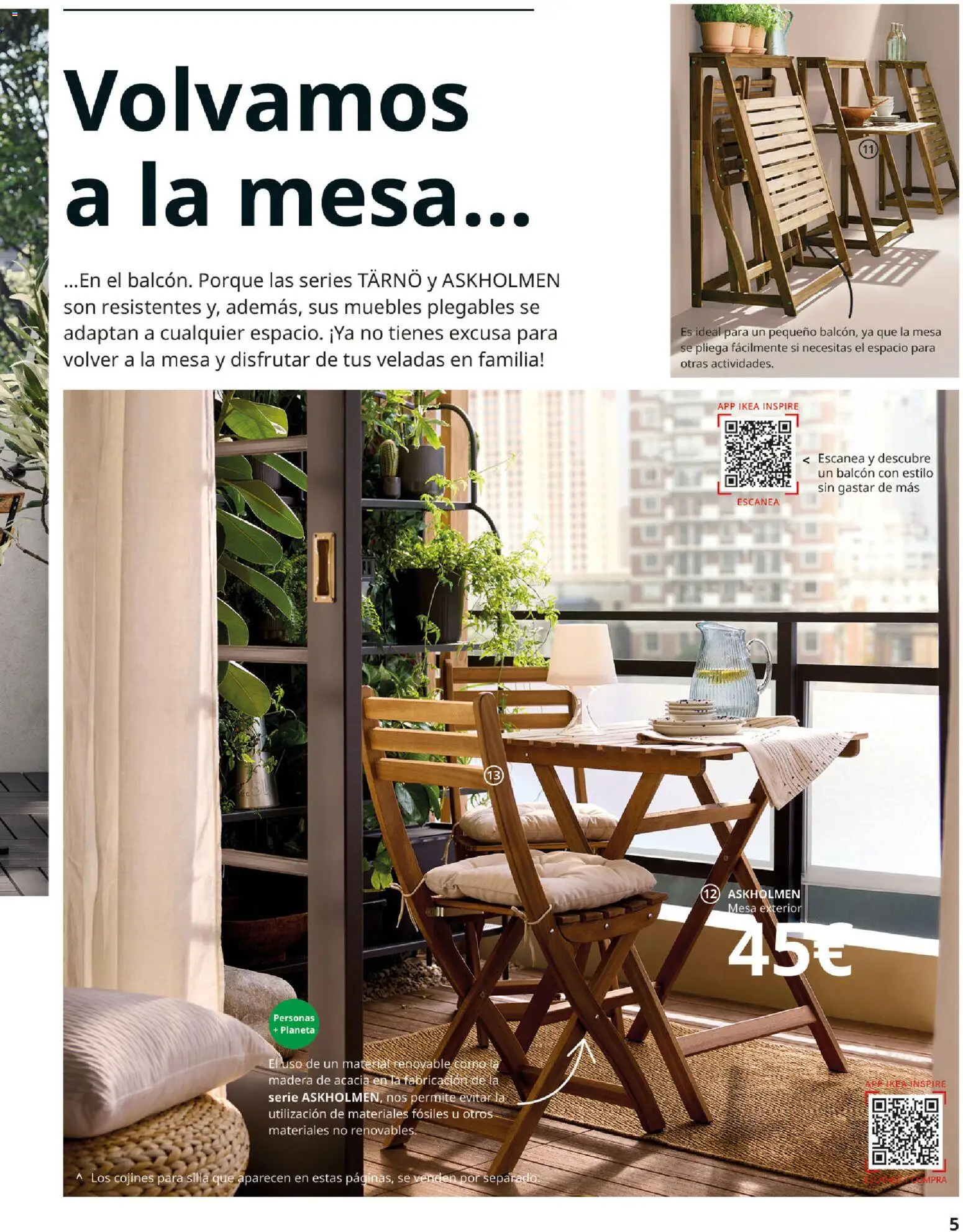 Catálogo IKEA Muebles de exterior │ válido desde el 17/12/2025 | Página: 5 | Productos: Muebles, Mesa, Silla