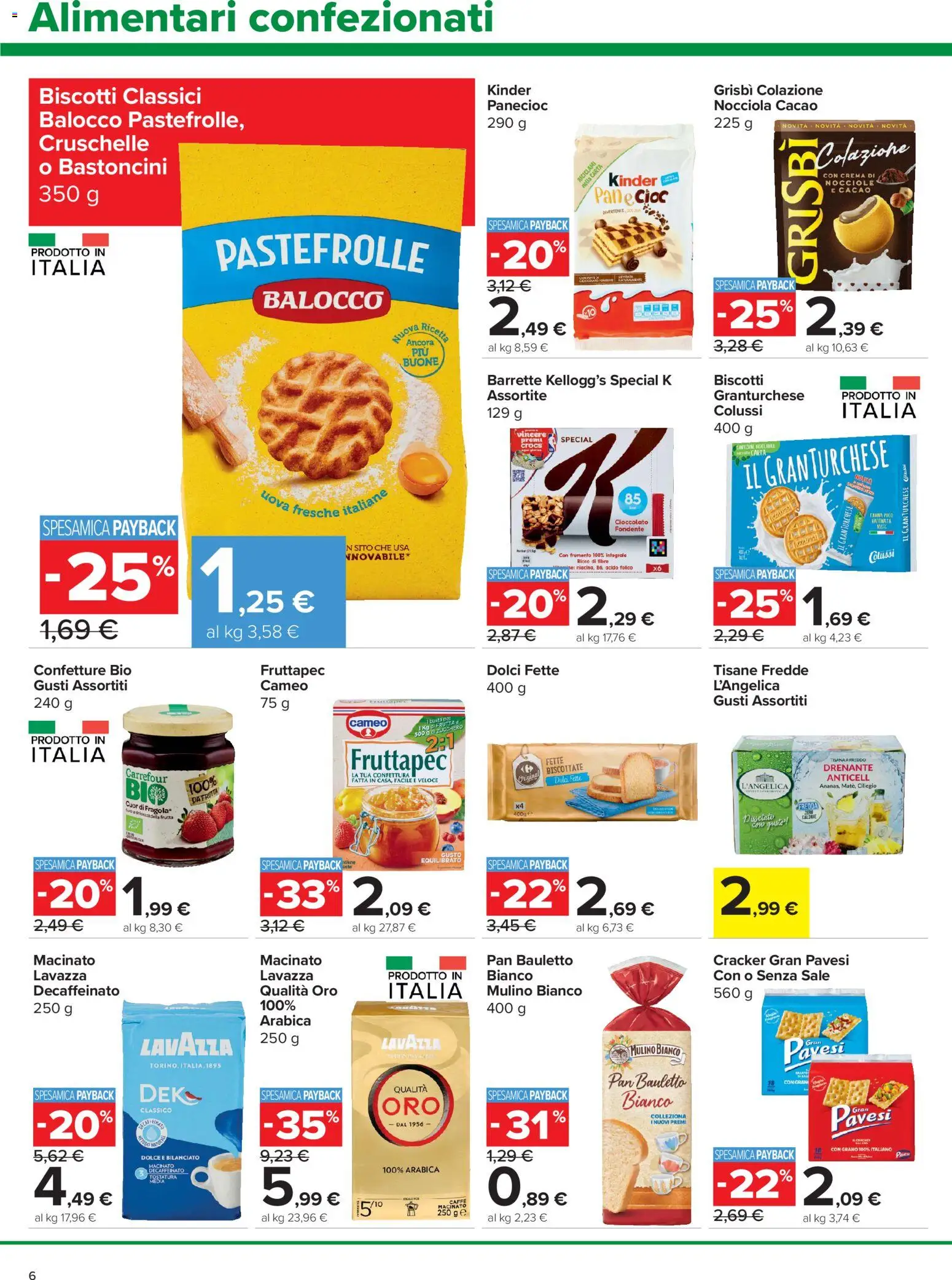 Volantino Carrefour del 30/07/2026 | Pagina: 6 | Prodotti: Crema, Uova, Biscotti, Nocciole