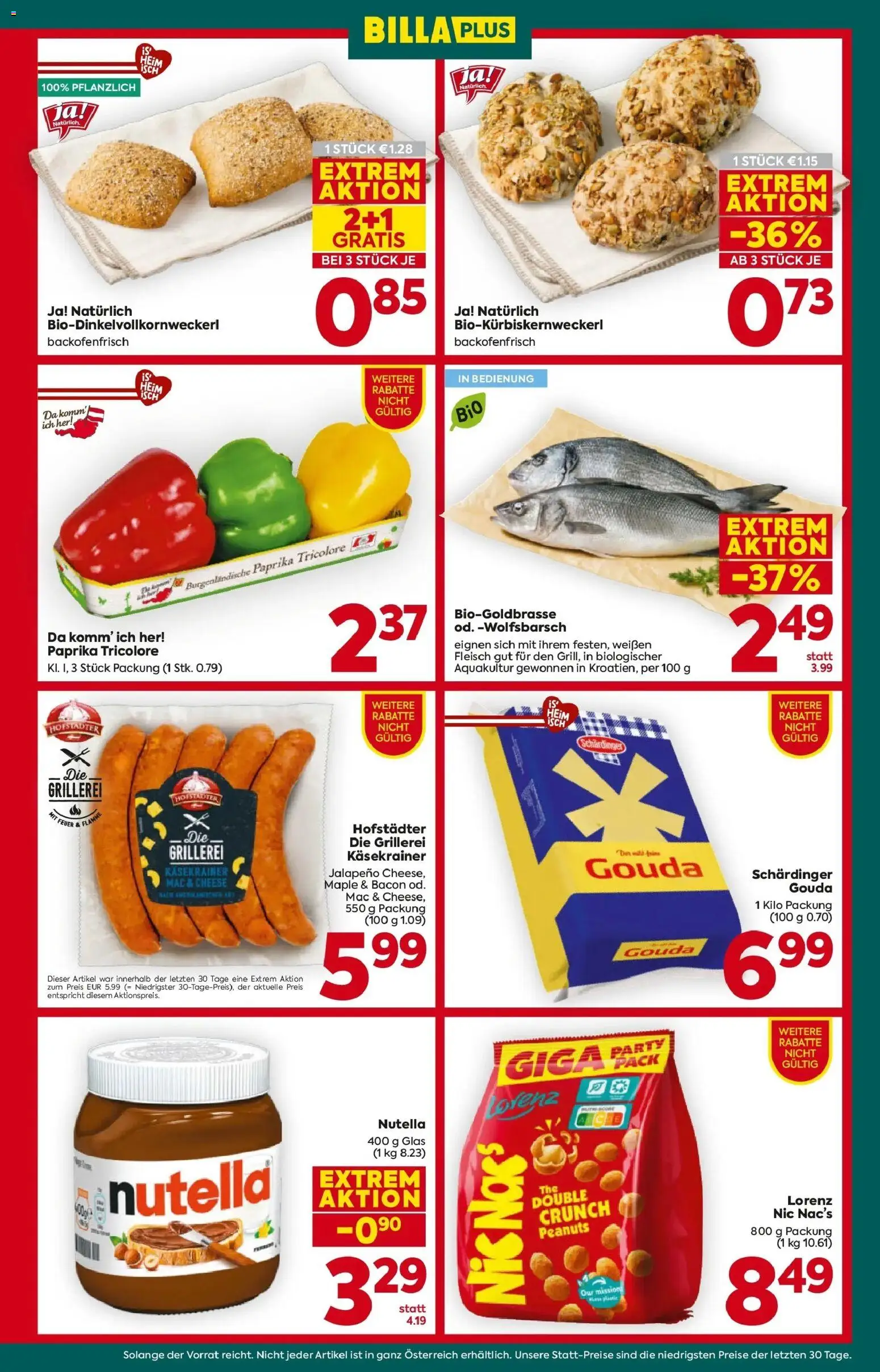 Billa Plus Flugblatt - Wien von 06.08.2026 - Aktuelle Angebote | Seite: 5 | Produkte: Nutella