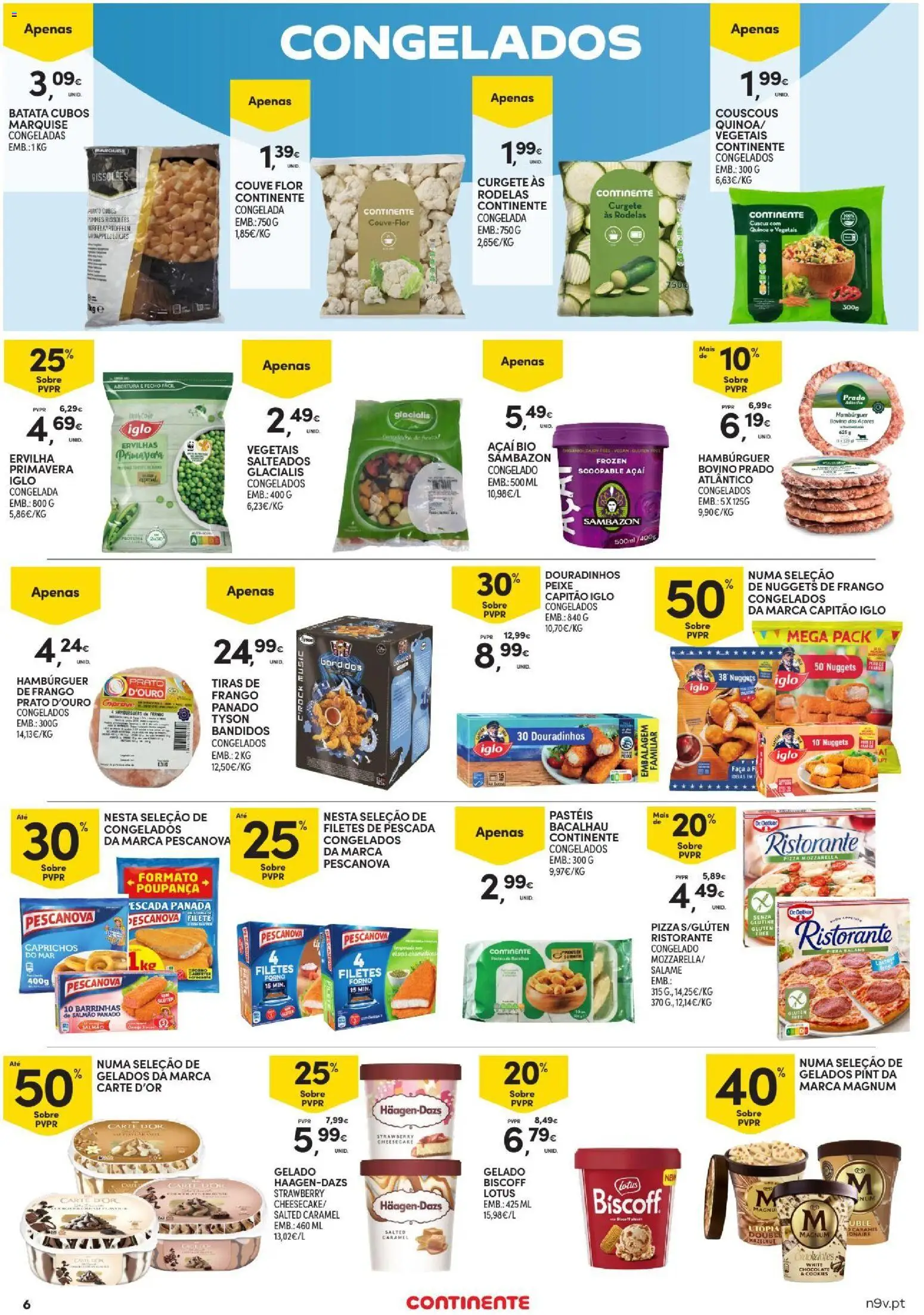 Continente Toda a gente poupa em tudo │ válido de 29/10/2026 | Página: 6 | Produtos: Forno, Frango, Salame, Peixe