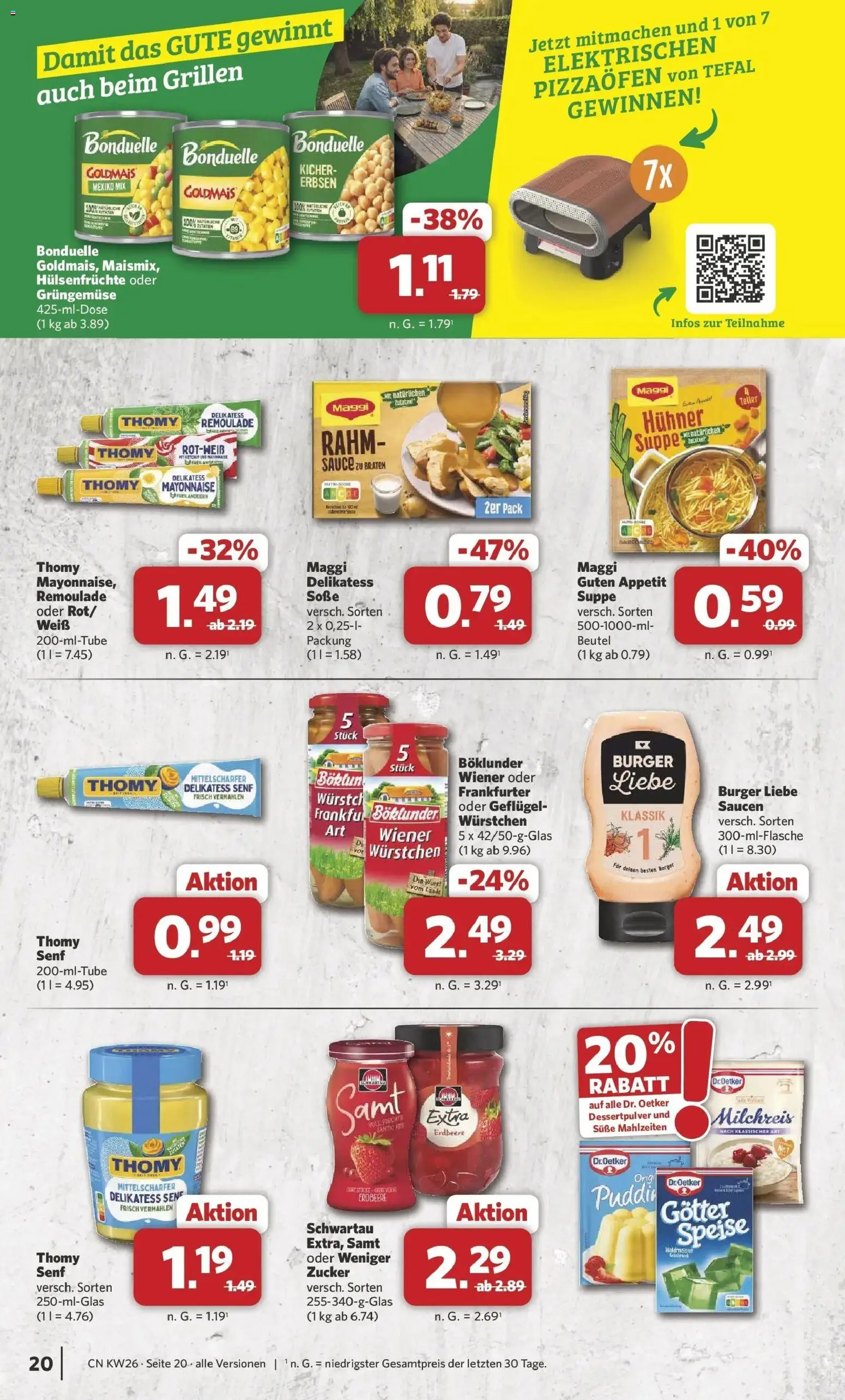 Combi Prospekt Steinhagen – gültig ab 22.06.2026 | Seite: 25 | Produkte: Burger, Soße, Zucker, Wurst
