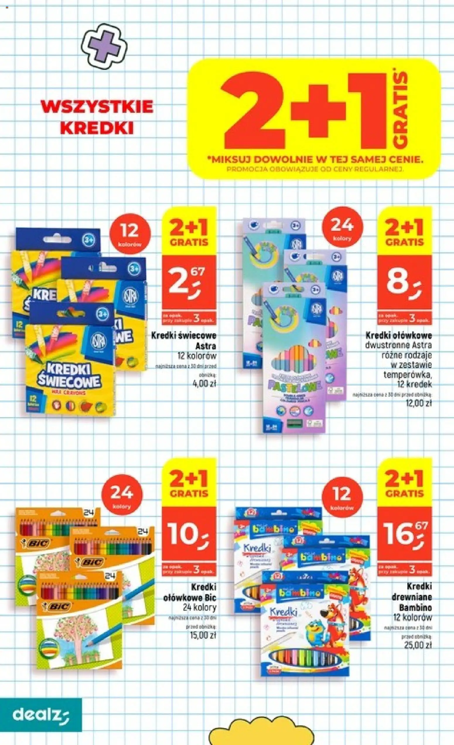 Dealz gazetka od 20.08.2026 | Strona: 40 | Produkty: Kredki Bambino, Kredki