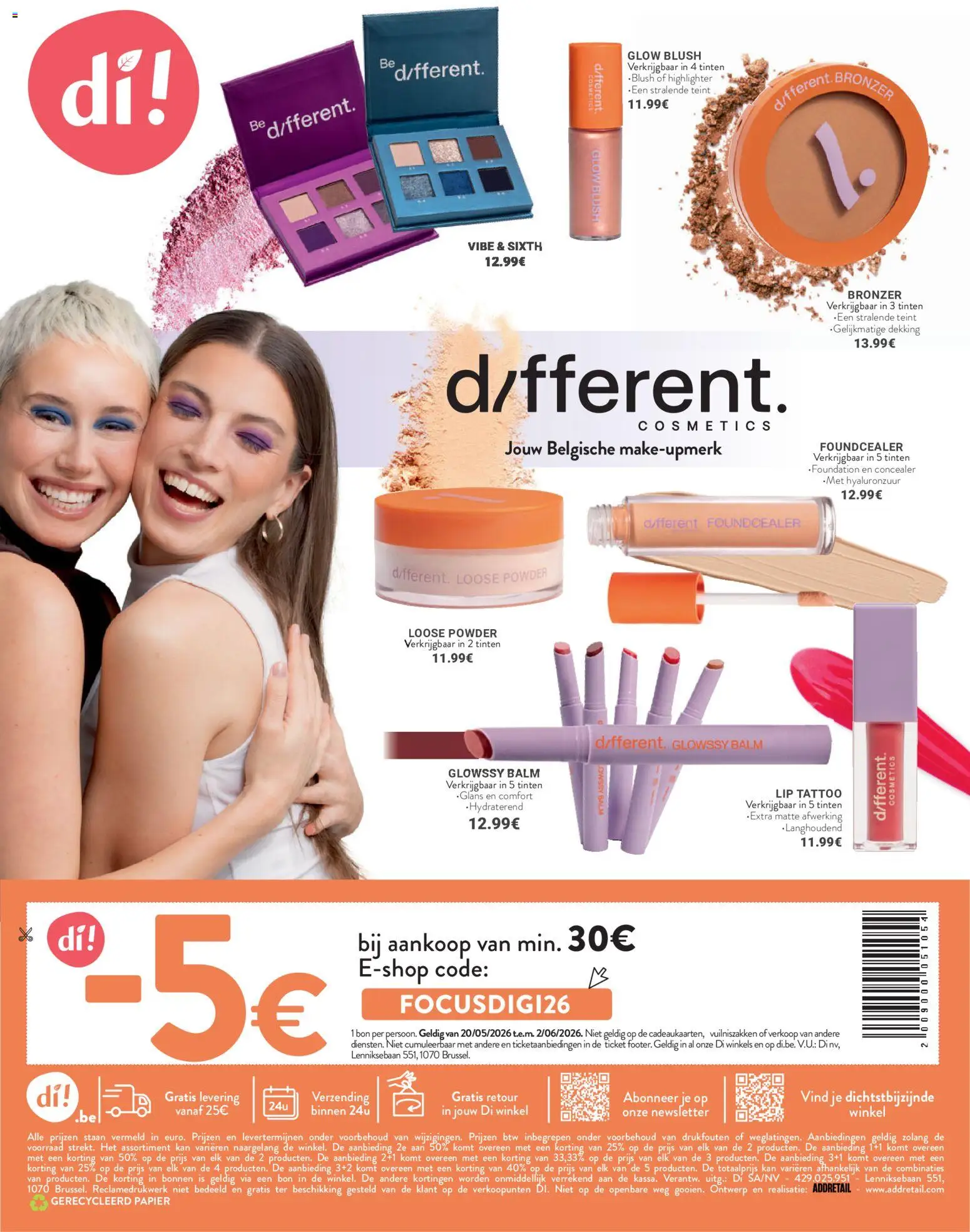 {H1} | Pagina: 6 | Producten: Papier, Concealer, Bronzer, Foundation