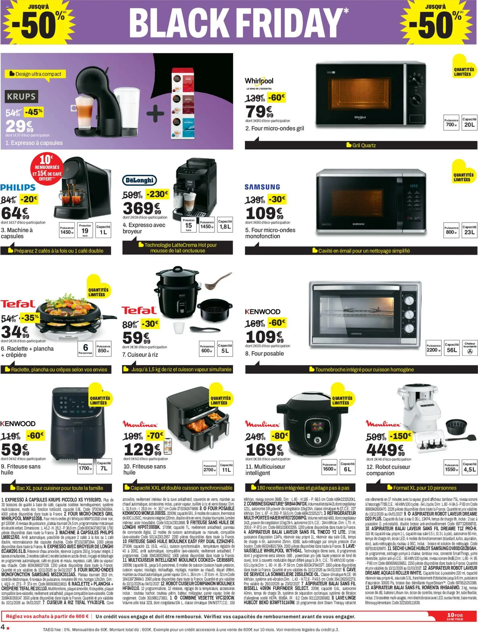 {H1} | Page: 4 | Produits: Crêpes, Delonghi, Tefal, Vêtements