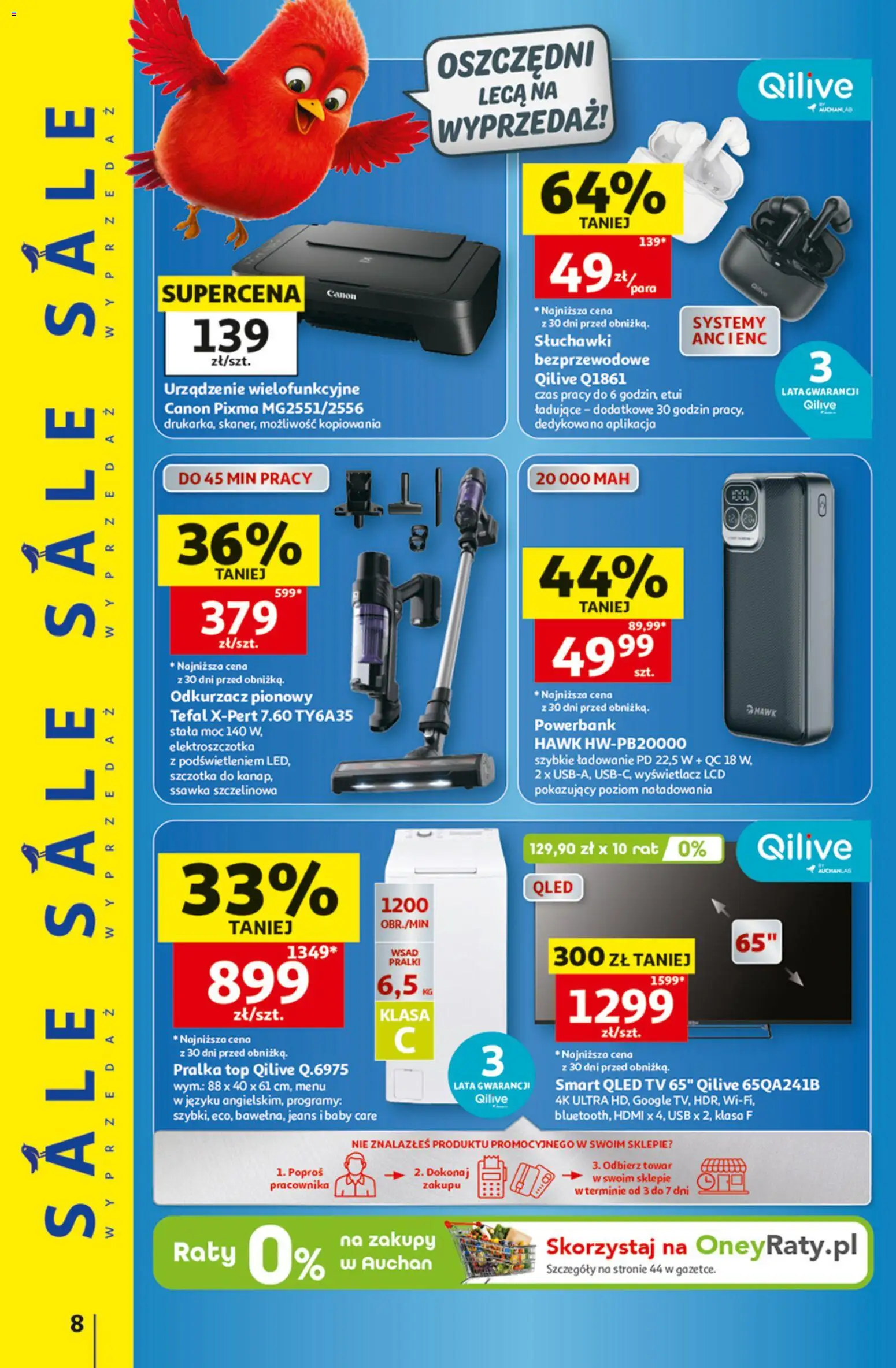 Auchan gazetka - 30 Lat Hipermarket od 25.06.2026 | Strona: 8 | Produkty: Top, USB, Pralka, Odkurzacz