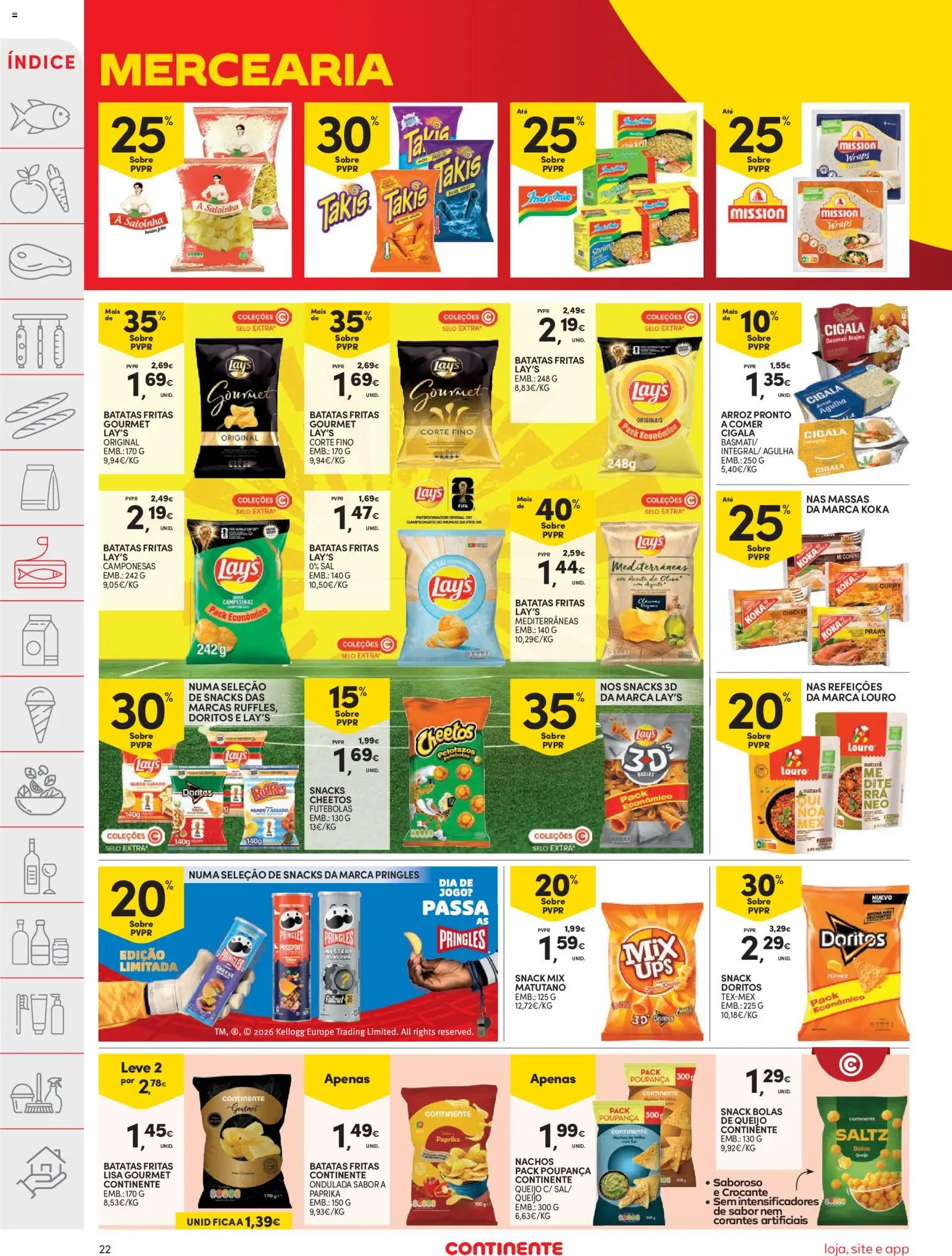 Continente folheto │ válido de 07/07/2026 | Página: 24 | Produtos: Sal, Queijo, Arroz, Batatas fritas