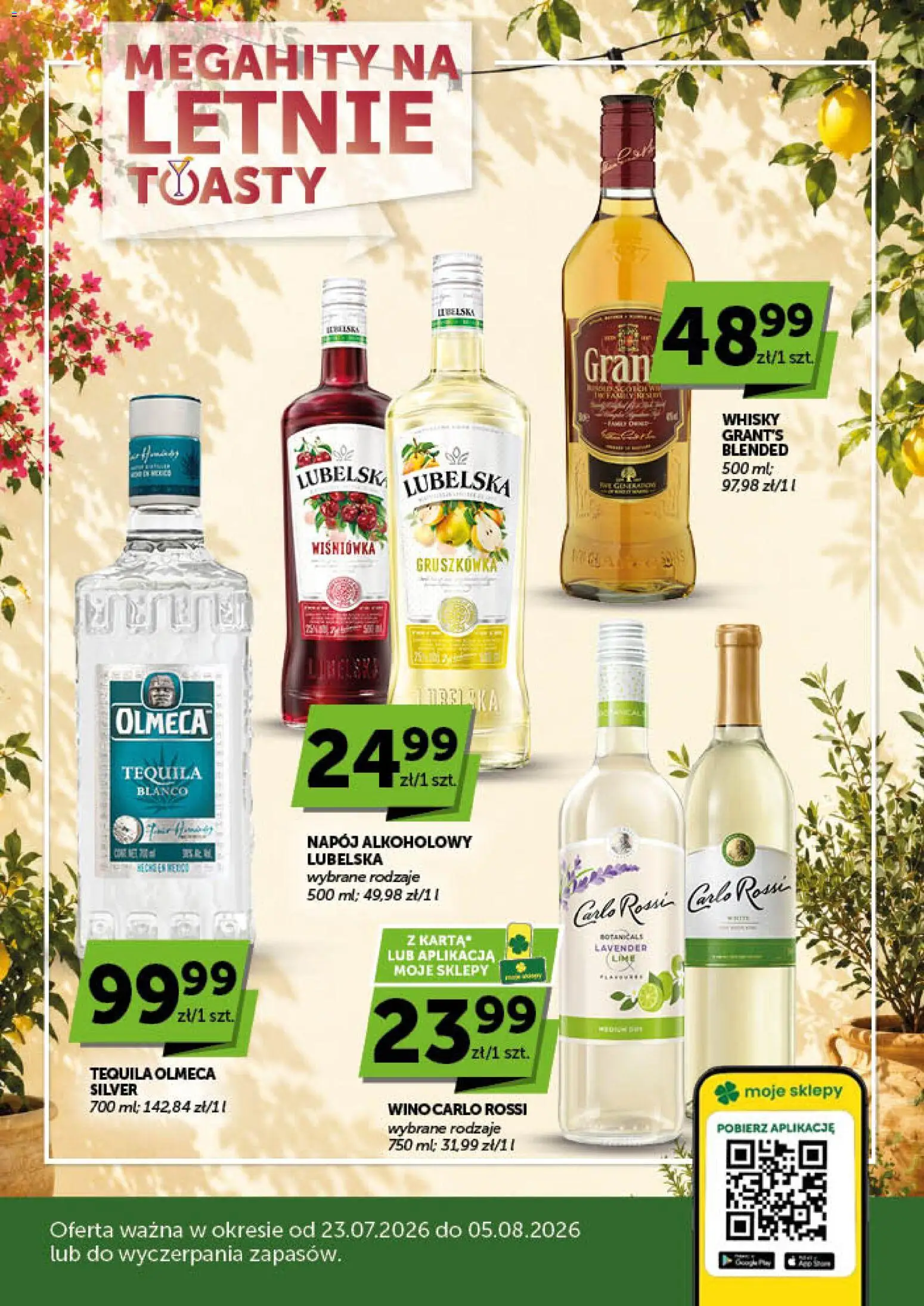 Groszek gazetka alkoholowa od 23.07.2026 | Strona: 1 | Produkty: Karta, Tequila, Whisky, Carlo Rossi
