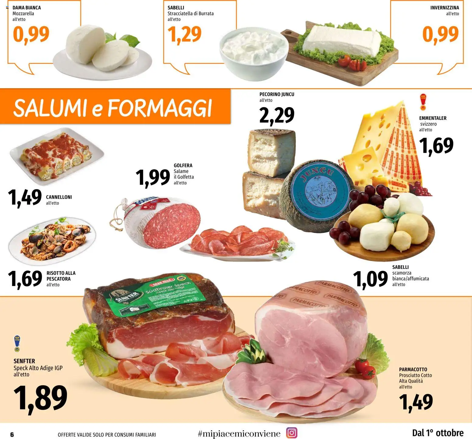 Volantino EMI del 01/10/2026 | Pagina: 6 | Prodotti: Salame, Cannelloni, Mozzarella, Stracciatella