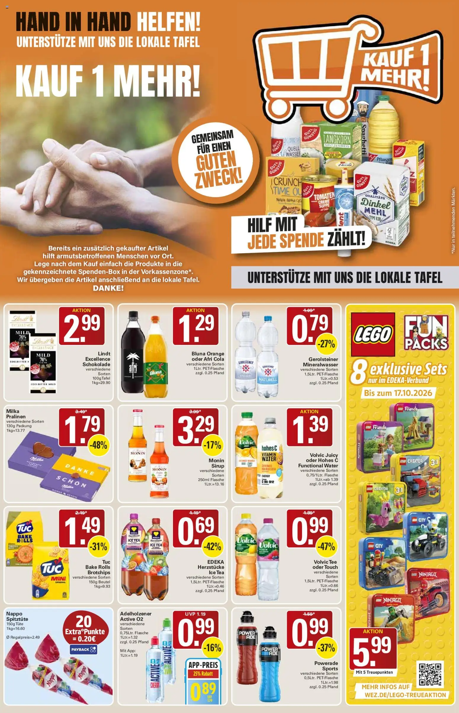 WEZ Prospekt – gültig ab 05.10.2026 | Seite: 13 | Produkte: Energy, Tomaten, Creme, Volvic