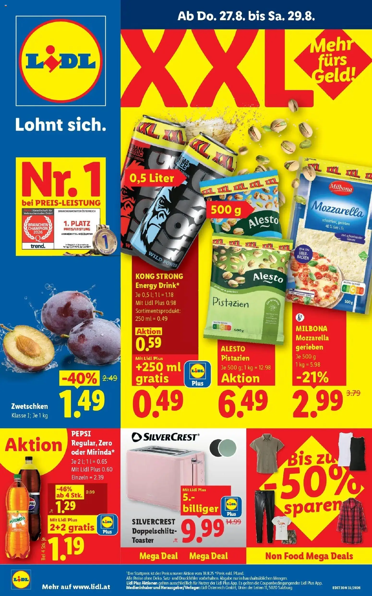 Lidl Flugblatt - Jenbach ab 23.08.2026 - Angebote ab donnerstag | Seite: 1