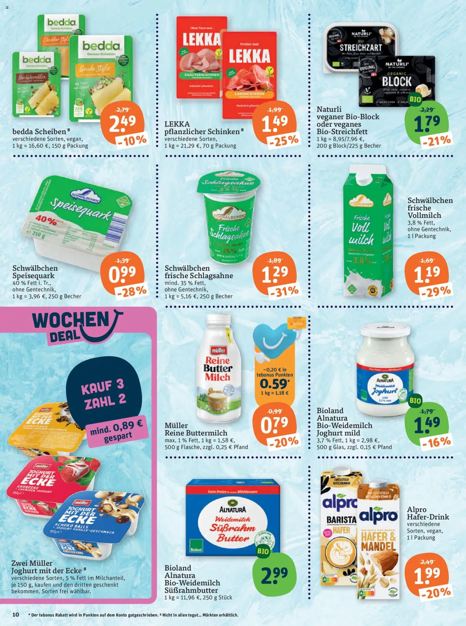 Tegut Prospekt – gültig ab 26.05.2026 | Seite: 12 | Produkte: Schlagsahne, Joghurt, Alpro, Speisequark