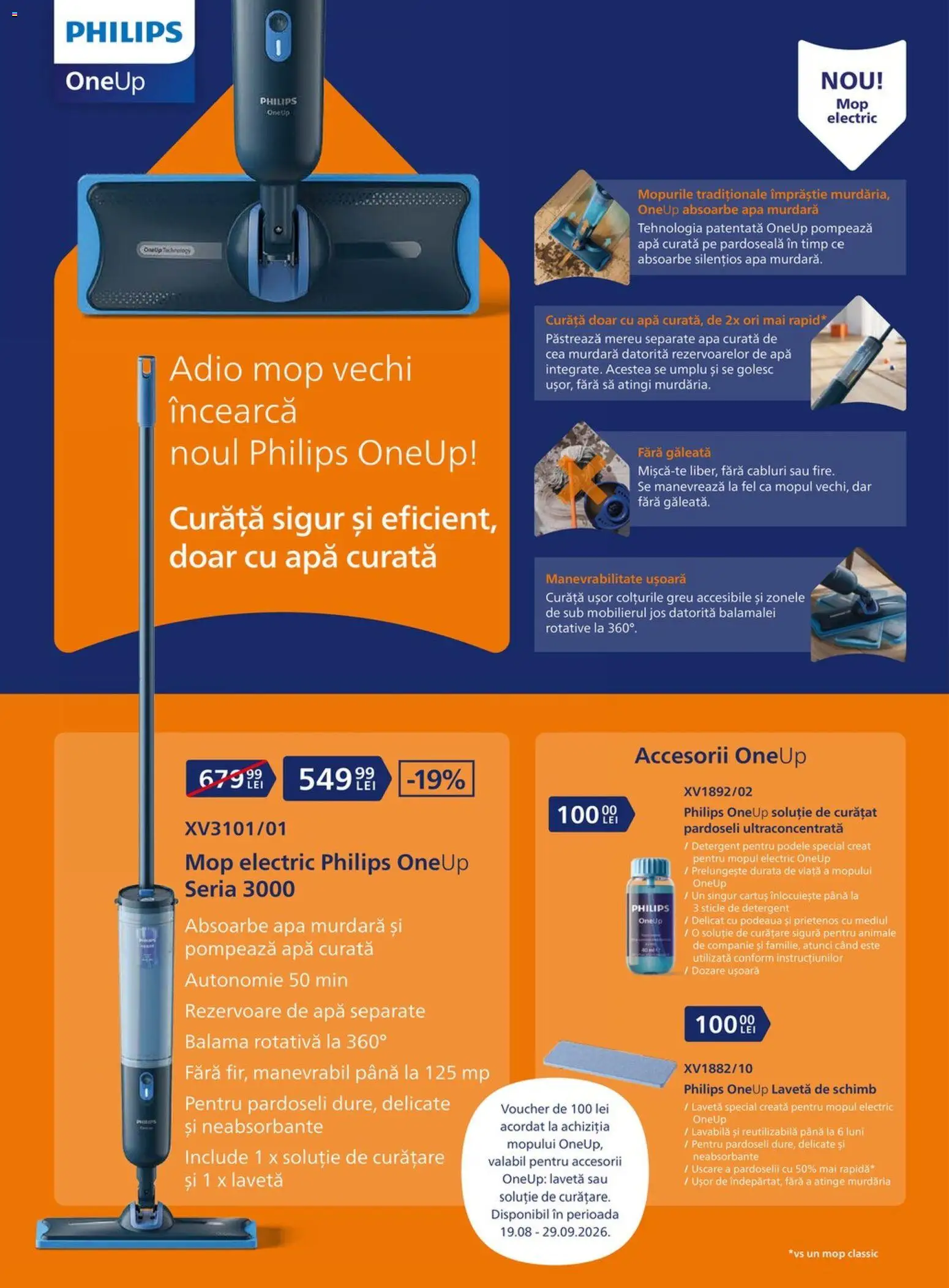 Noul catalog Carrefour – valabil de la 19.08.2026 | Pagină: 11 | Produse: Philips, Mop, Pardoseală, Lavabila