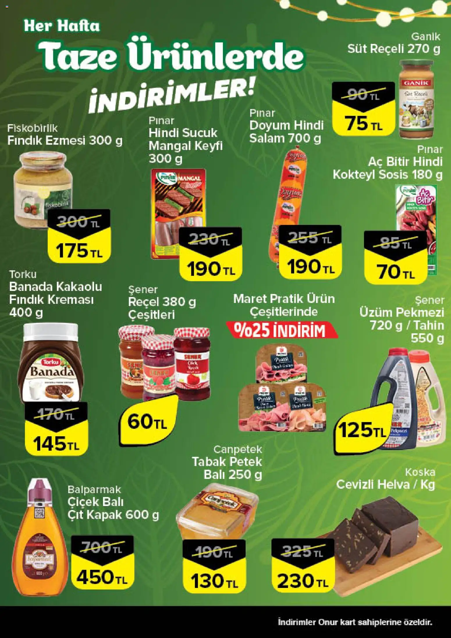 Onur Market - Taze Ürünlerde İndirimler - Bursa - 21.05.2026 tarihinden itibaren geçerlidir | Sayfa: 3 | Ürünler: Süt, Salam, Üzüm, Sucuk